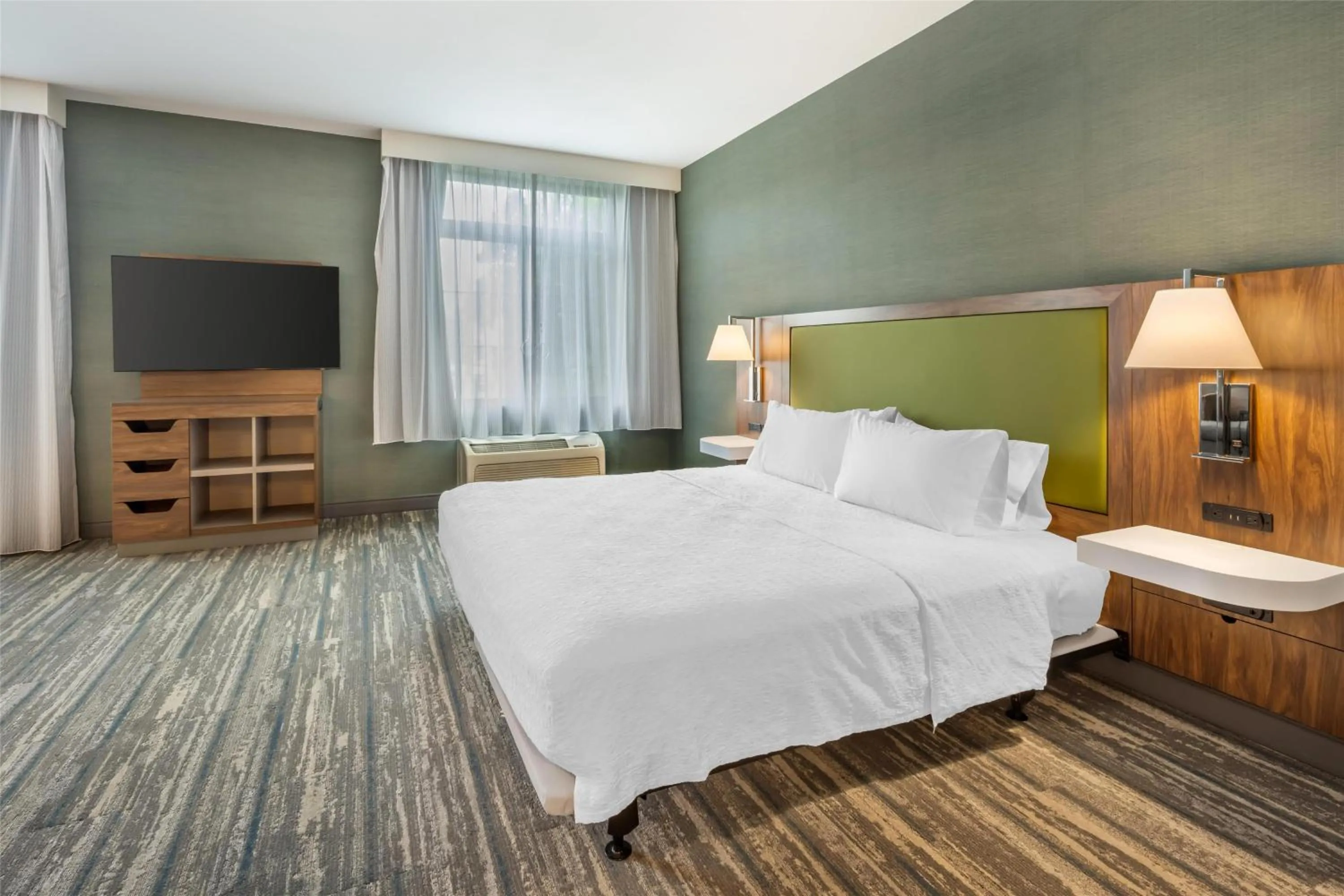 King Studio with Roll-In Shower - Mobility and Hearing Access/Non-Smoking in Hampton Inn and Suites Coeur d'Alene