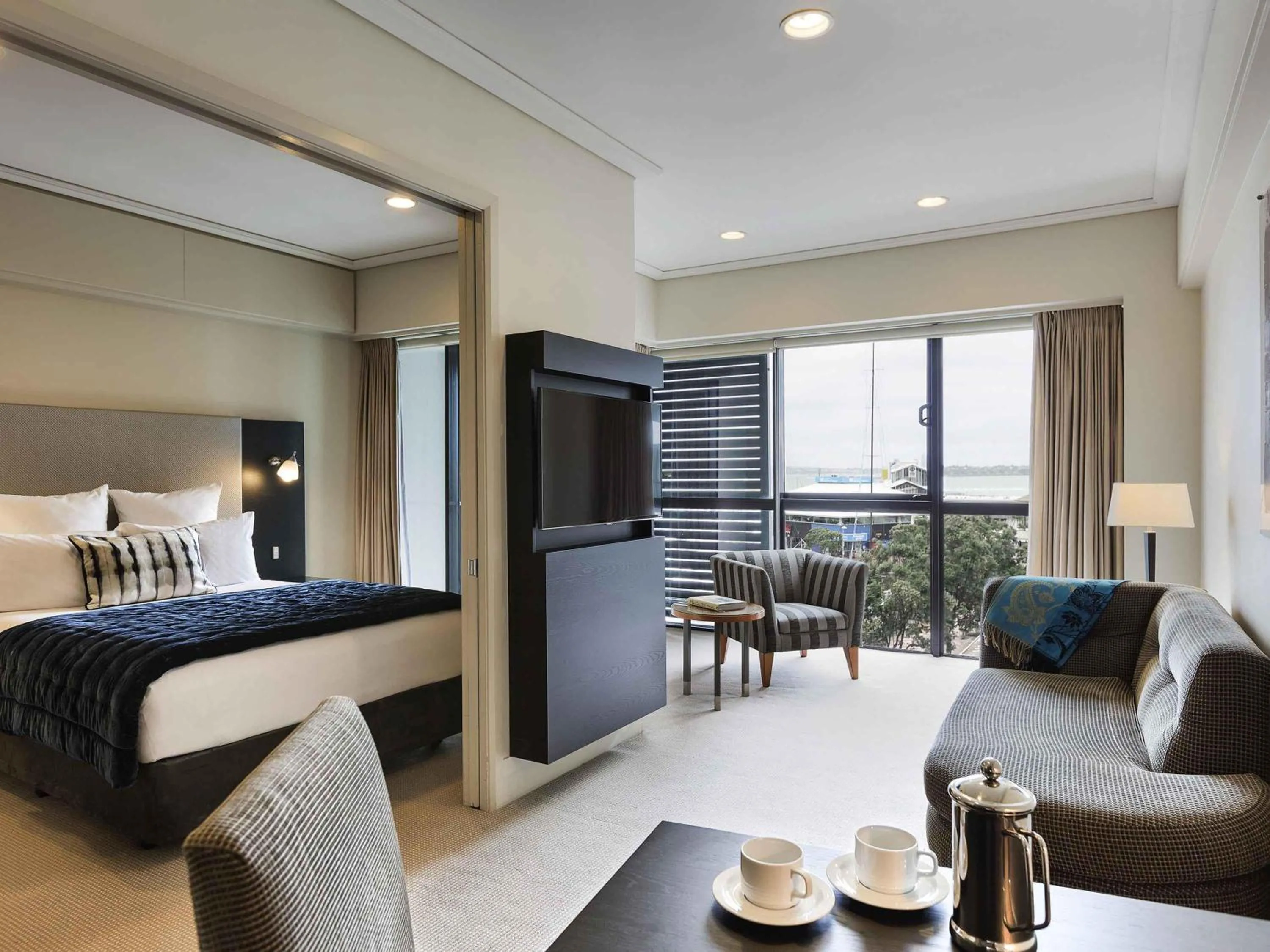One-Bedroom Queen Suite with Marina View in The Sebel Auckland Viaduct Harbour