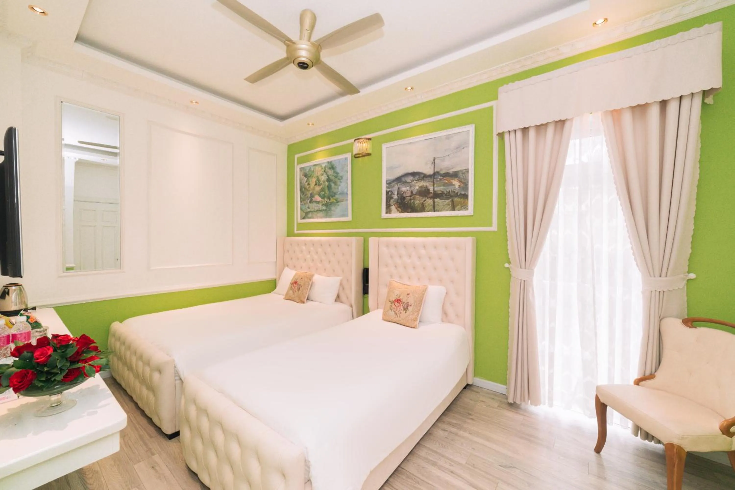 Triple Room with Balcony in Dalat Boutique Hotel