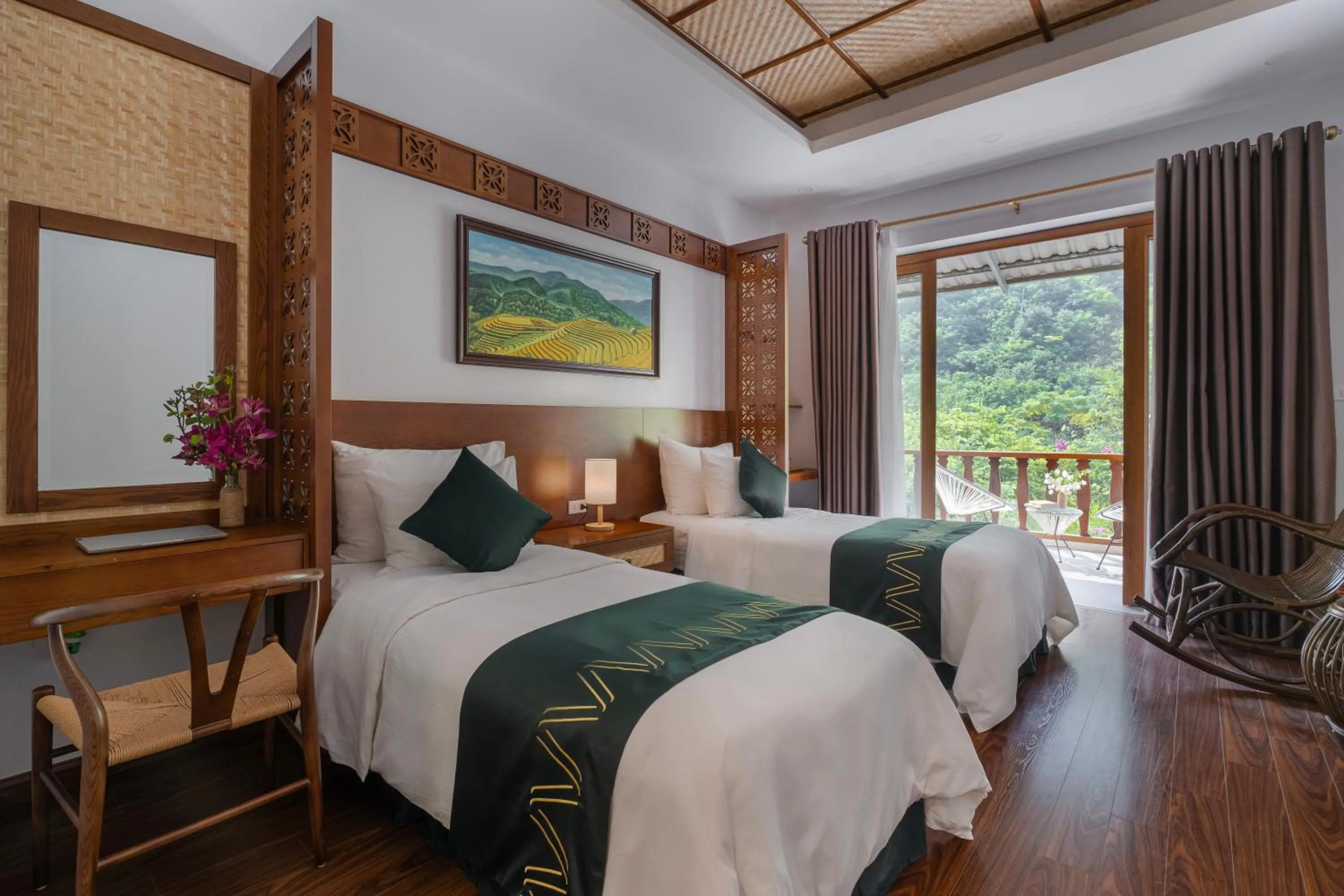 Deluxe Double or Twin Room in Mai Chau Mountain View Resort