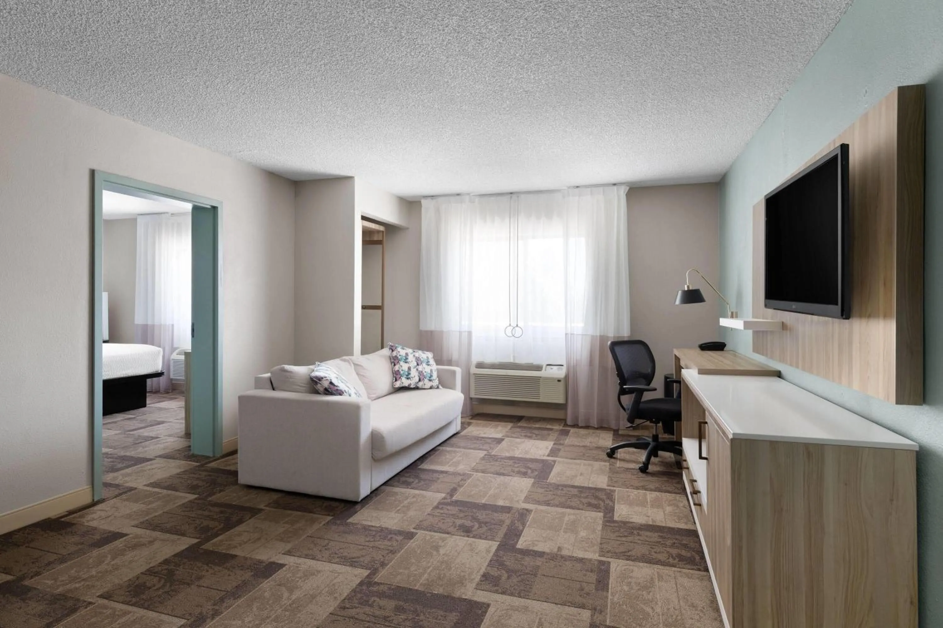 King One-Bedroom Suite with  Mobility/Hearing Access and Roll-In Shower, No Smoking in Wyndham Garden Newark Fremont Silicon Valley
