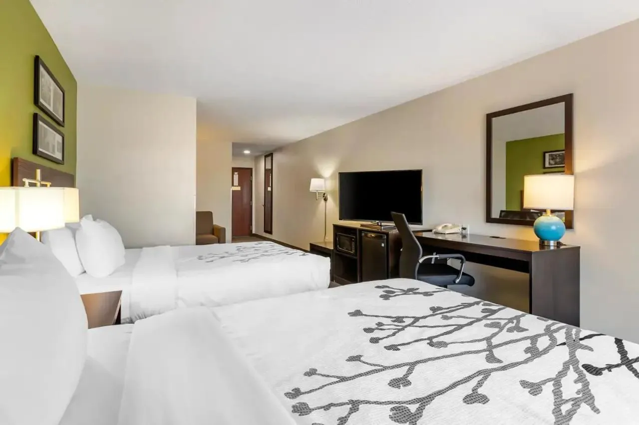 Queen Suite with Two Queen Beds and Sofa Bed - Non-Smoking in Sleep Inn & Suites Pleasant Hill - Des Moines