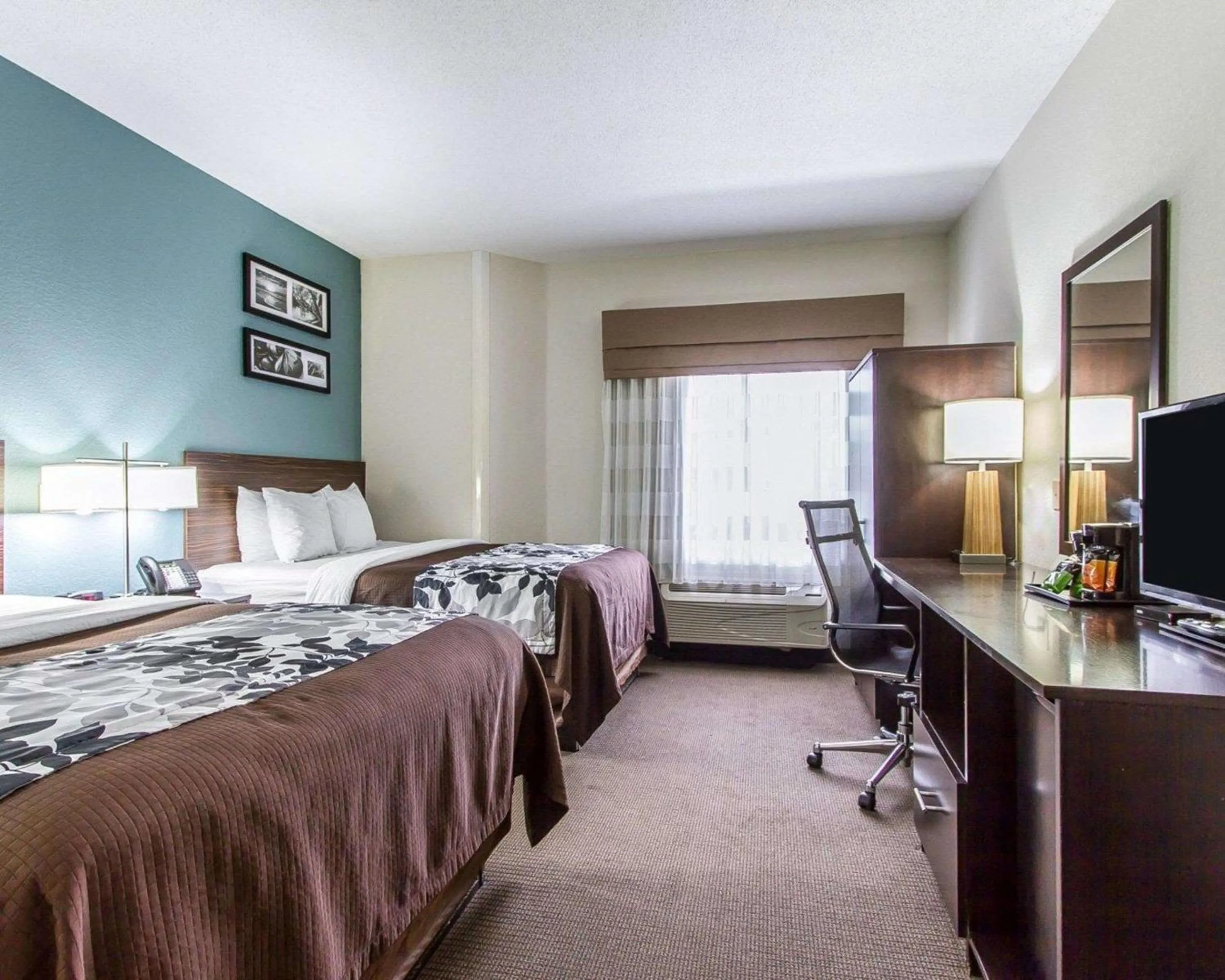 Double Room with Two Double Beds - Non-Smoking in Sleep Inn Scott-Lafayette West