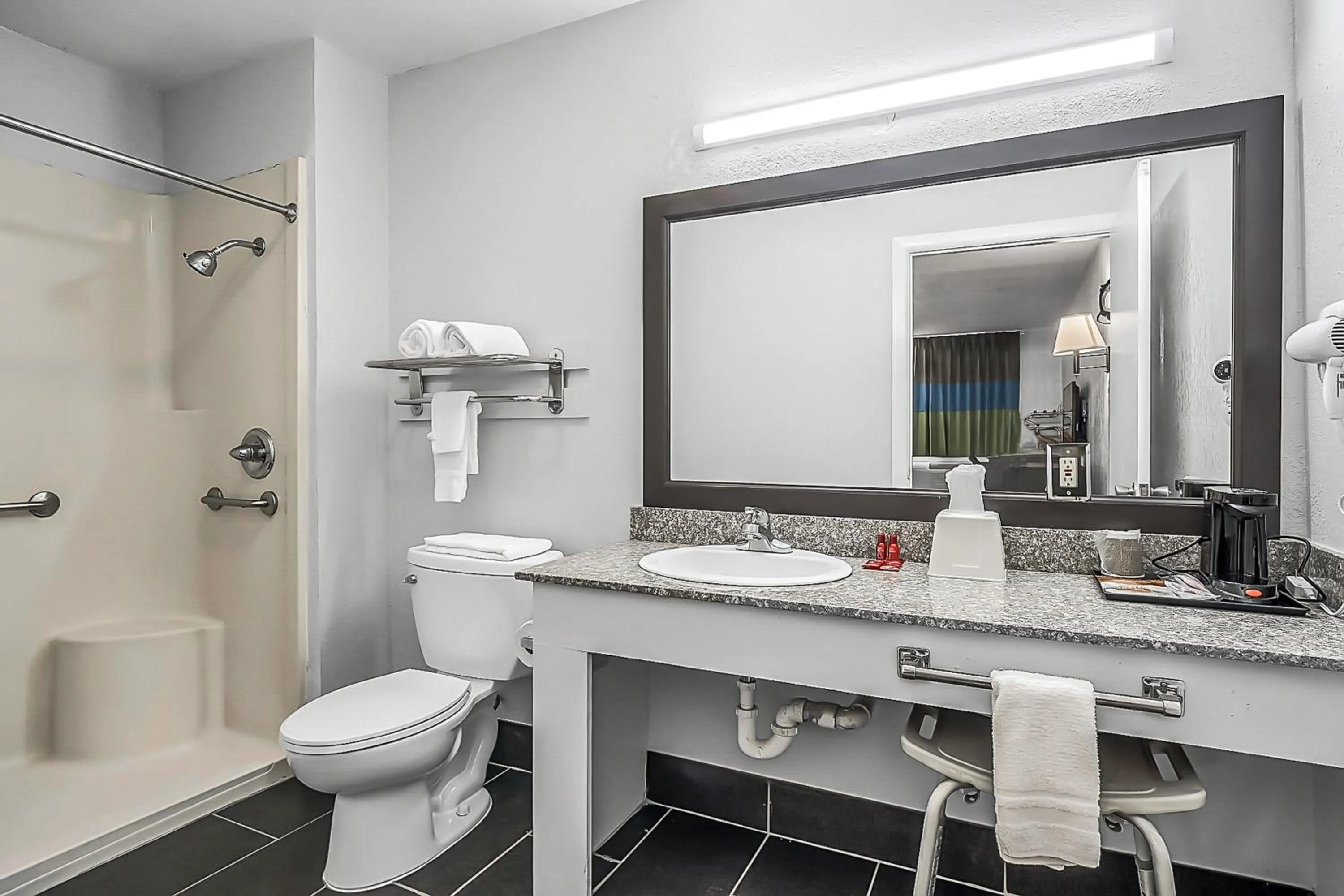 King Room with Roll-In Shower - Disability Access in SureStay Hotel by Best Western Oklahoma City West
