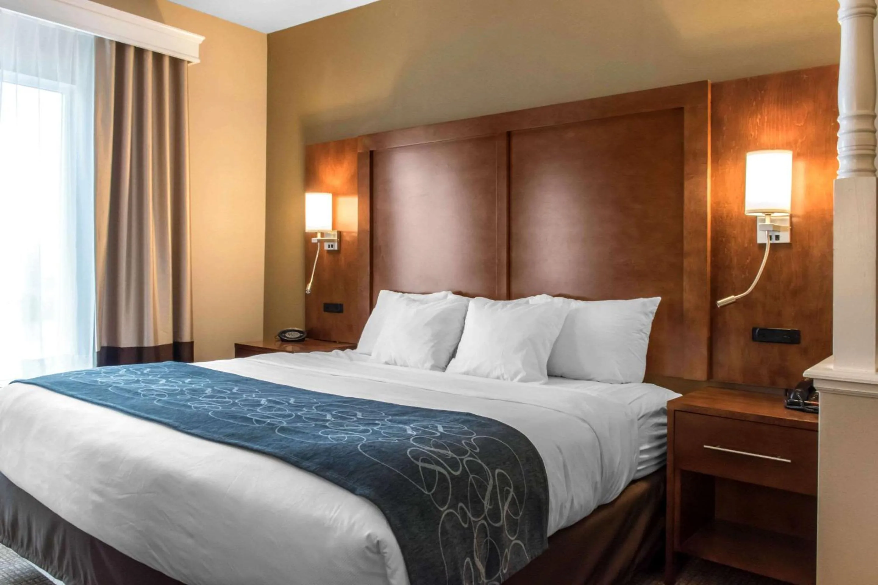 King Suite with Roll-In Shower - Accessible/Non-Smoking in Comfort Suites Scranton near Montage Mountain