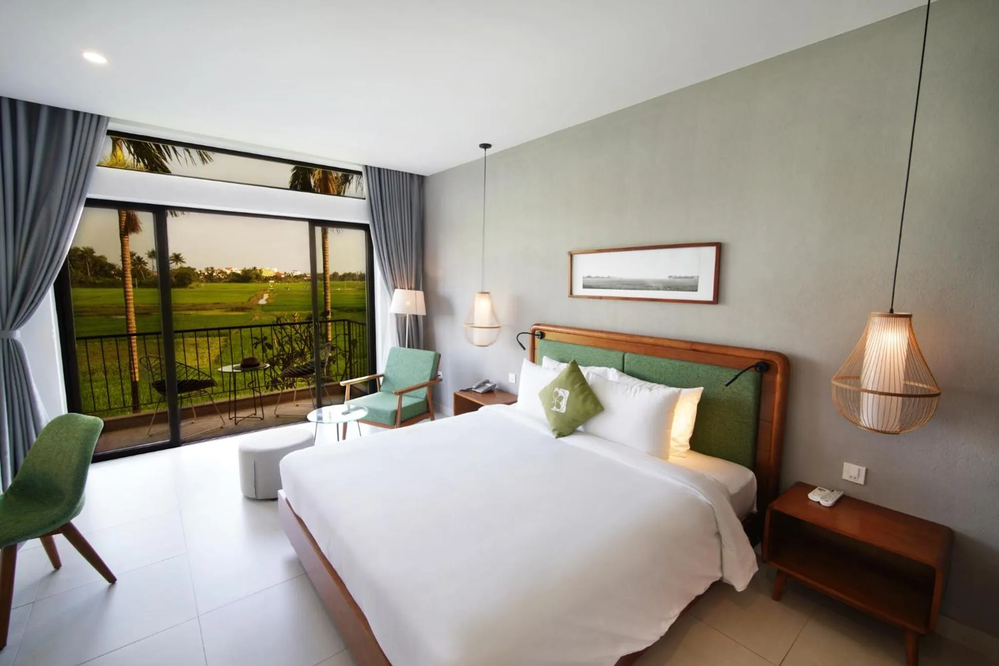 Grand Deluxe Double Room Rice field View in Hoian Tranquil Lodge - Chon Binh Yen