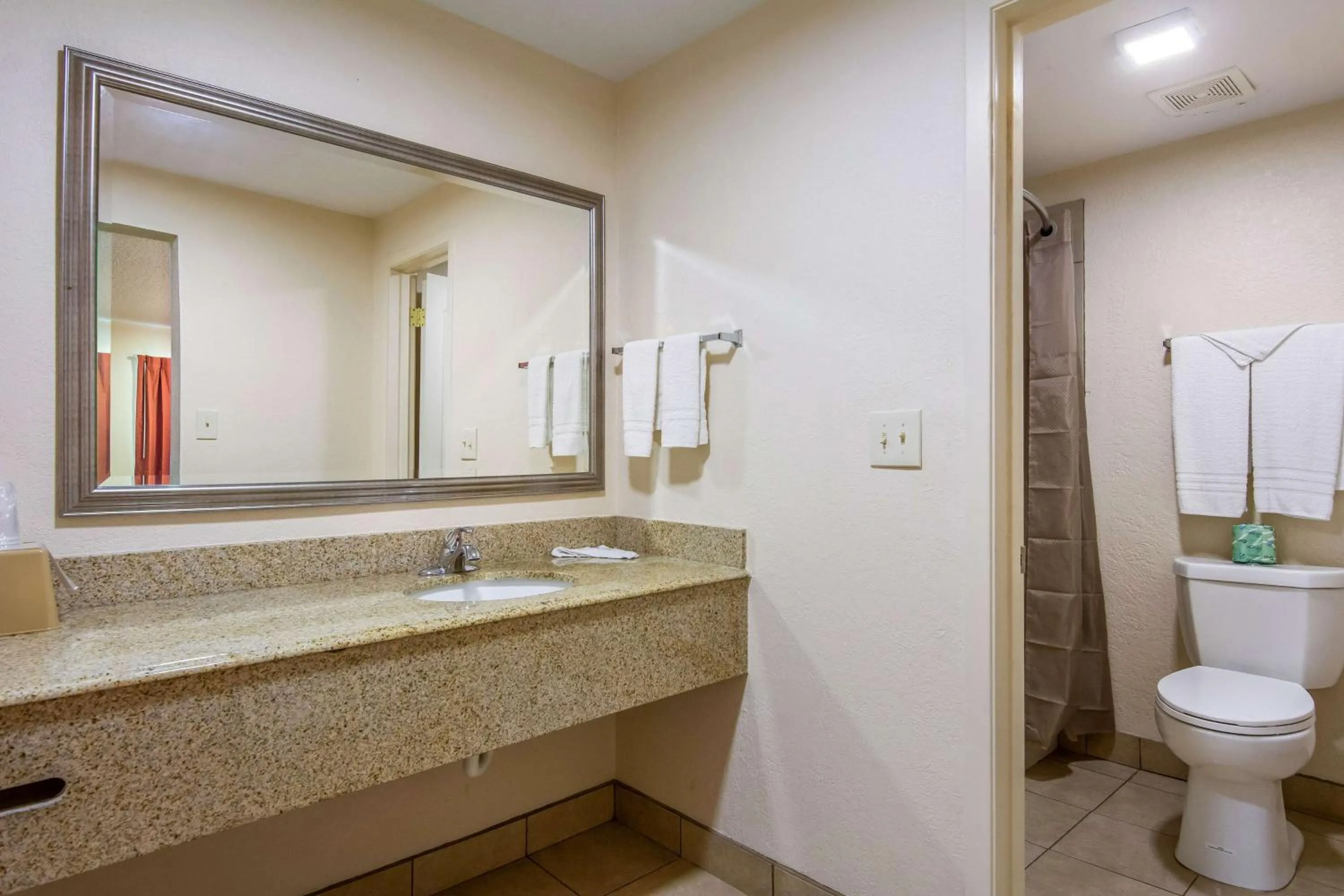 Queen Room with Two Queen Beds - single occupancy - Disability Access - Roll In Shower in Motel 6-Winnie, TX