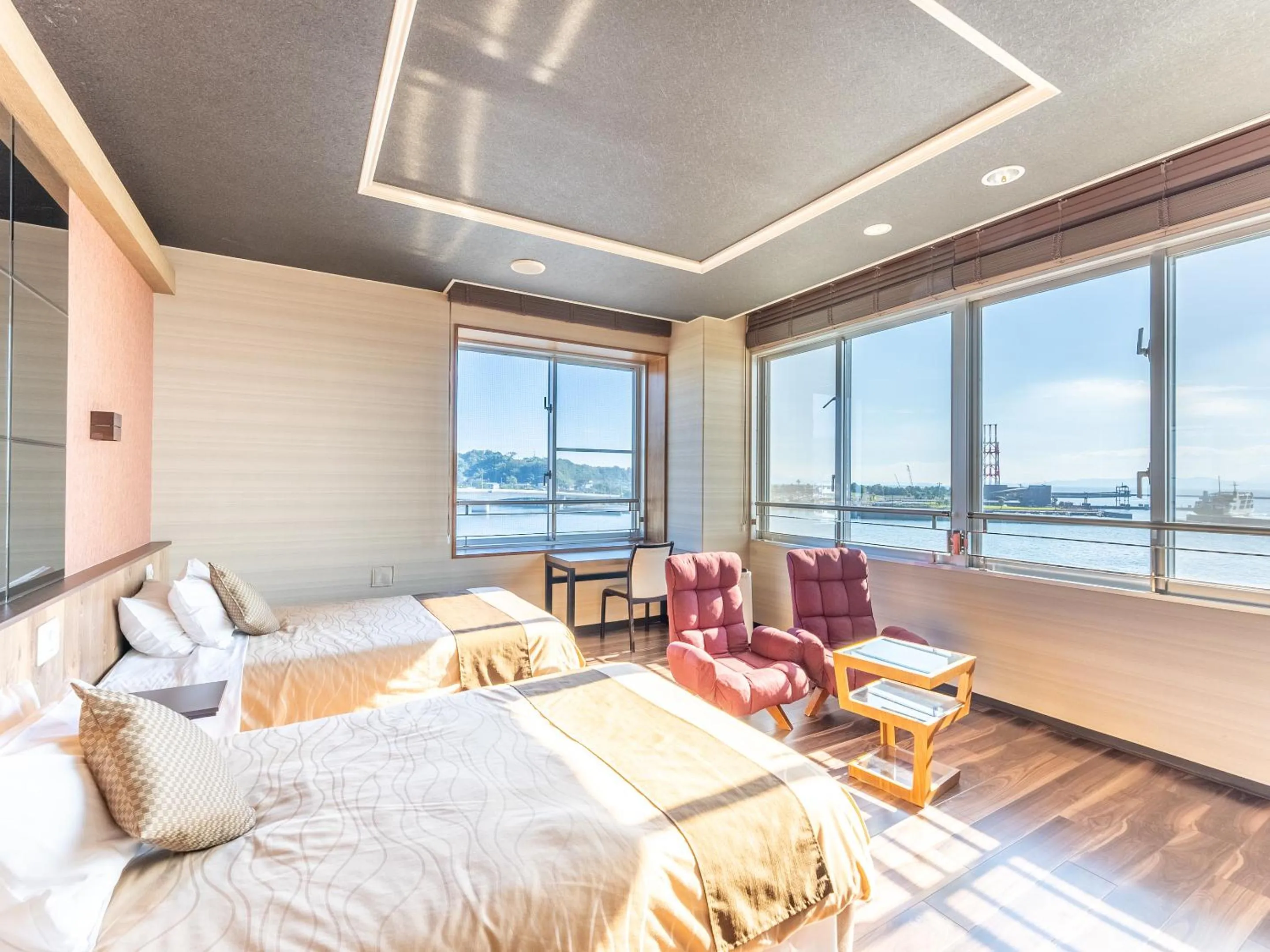 Modern Suite with Tatami Area and Semi Open-Air Bath - single occupancy in LiVEMAX RESORT Sakurajima Sea Front