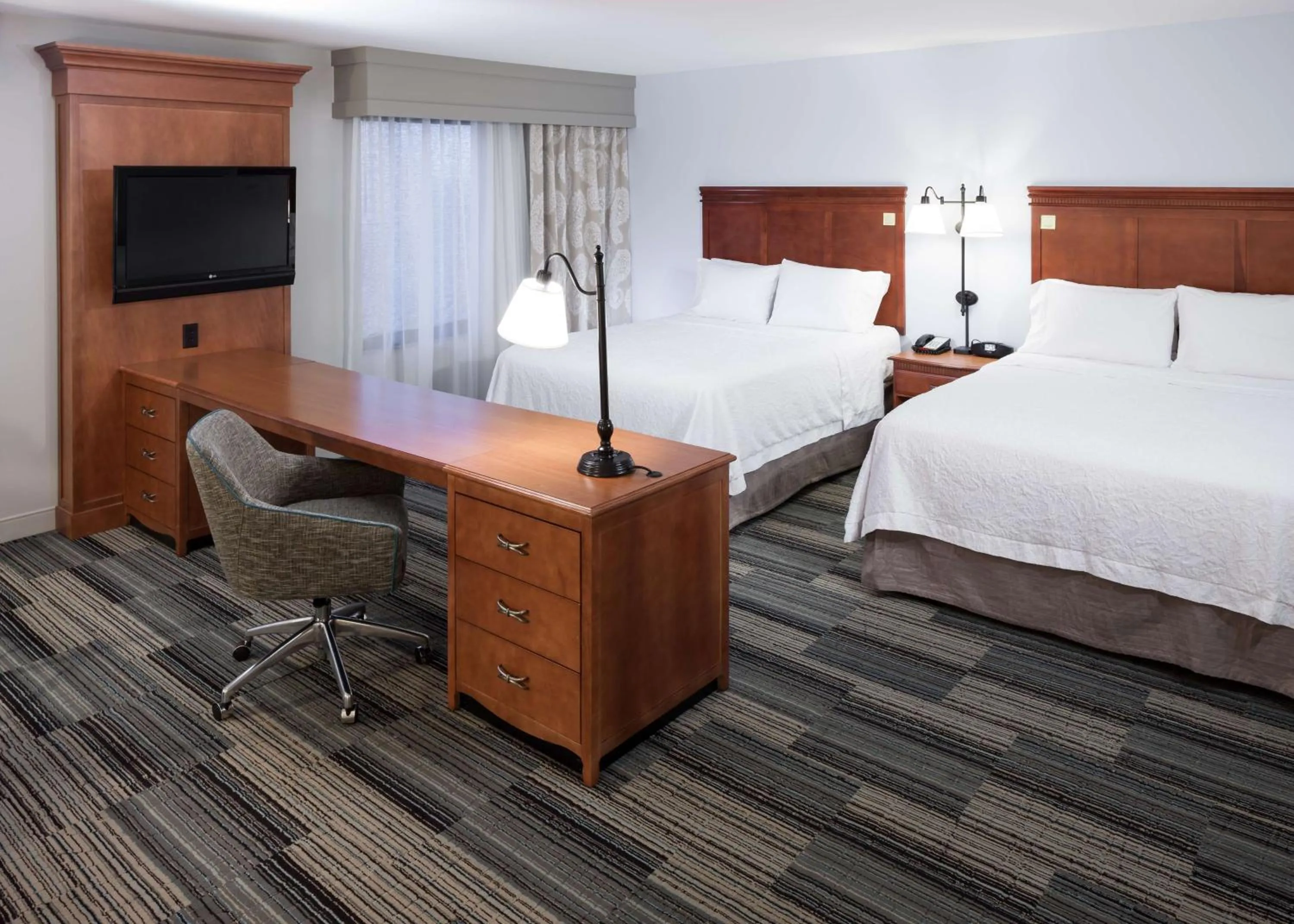 Queen Studio Suite with Two Queen Beds and Sofa Bed - Non-Smoking in Hampton Inn & Suites Cedar Rapids