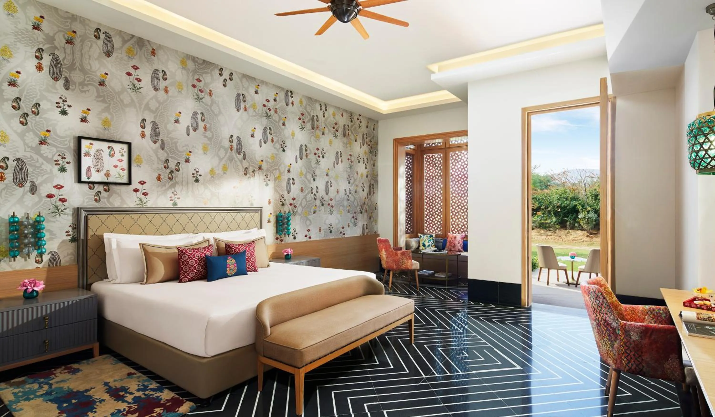 Grand Luxury Room King Bed With Bathtub & Garden or Terrace Sit-out in Taj Devi Ratn Resort & Spa, Jaipur