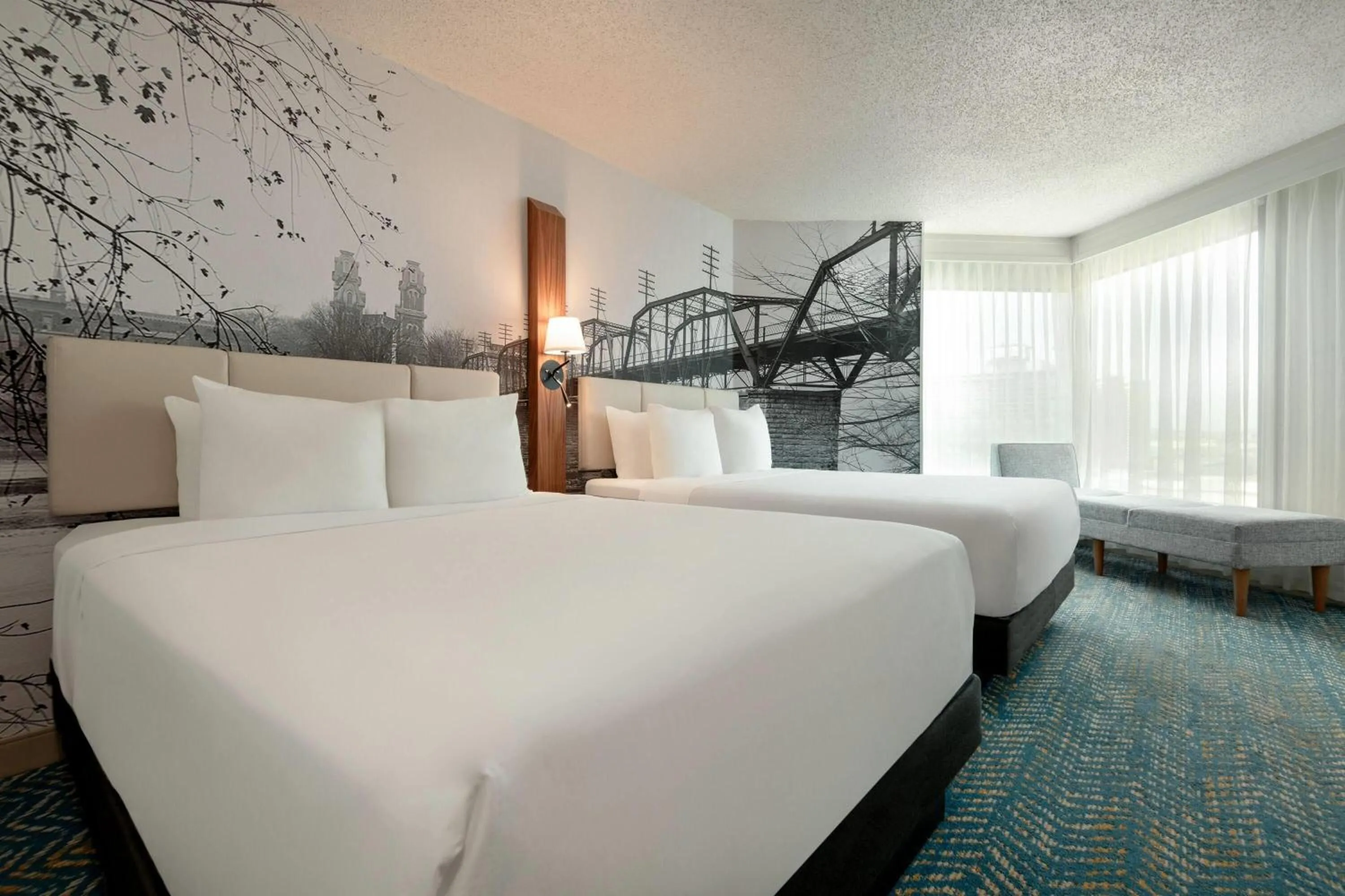 Deluxe Double Room with Two Double Beds - Non-Smoking in Fort Pontchartrain Detroit, a Wyndham Hotel