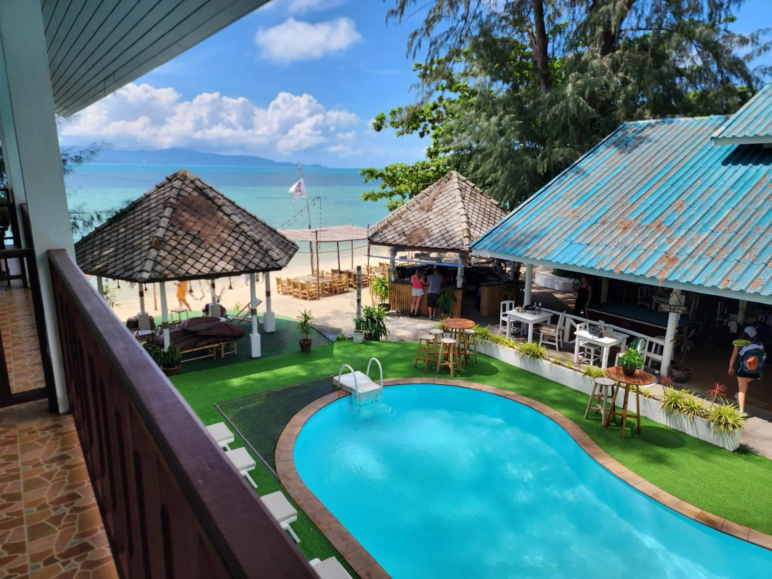 Double Room with Pool View in Tiki Beach Koh Phangan Beach Restaurant Bar and Coworking