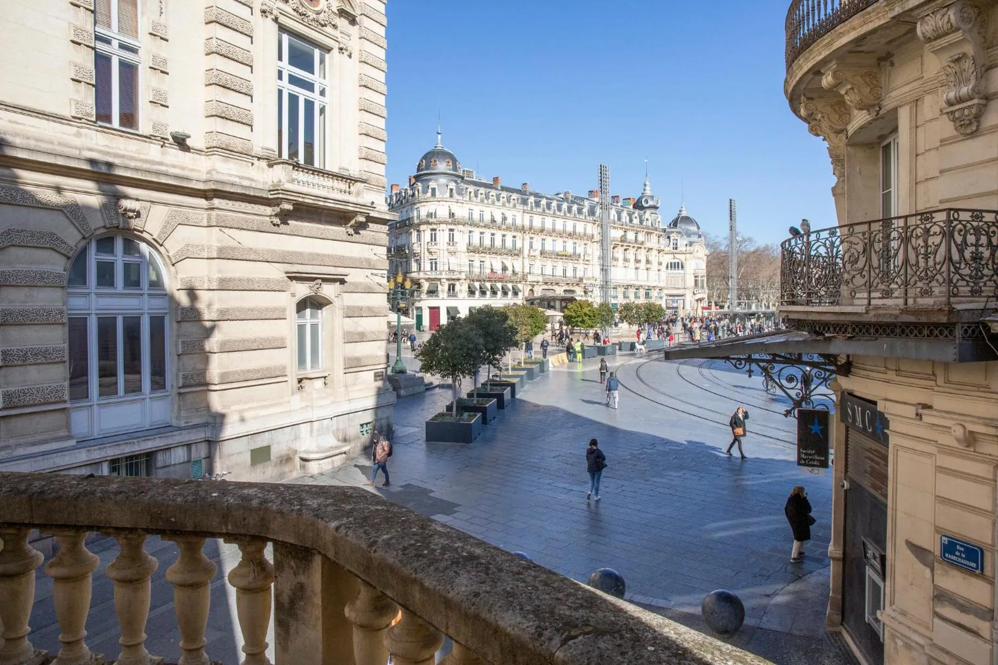 Deluxe Room with Terrace and Comedie Square View in Grand Hôtel du Midi Montpellier - Opéra Comédie
