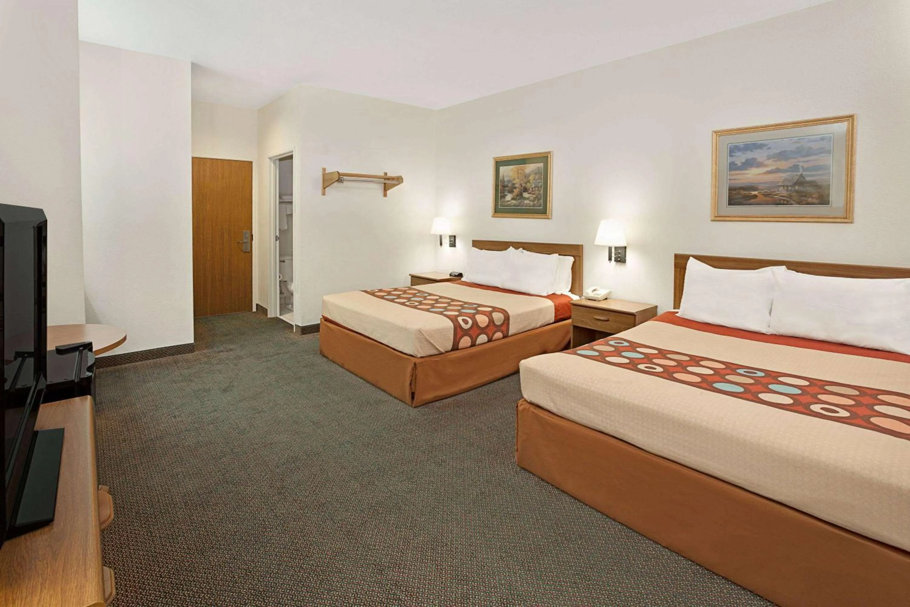 Queen Room with Two Queen Beds - Non-Smoking in Super 8 by Wyndham Hampshire IL