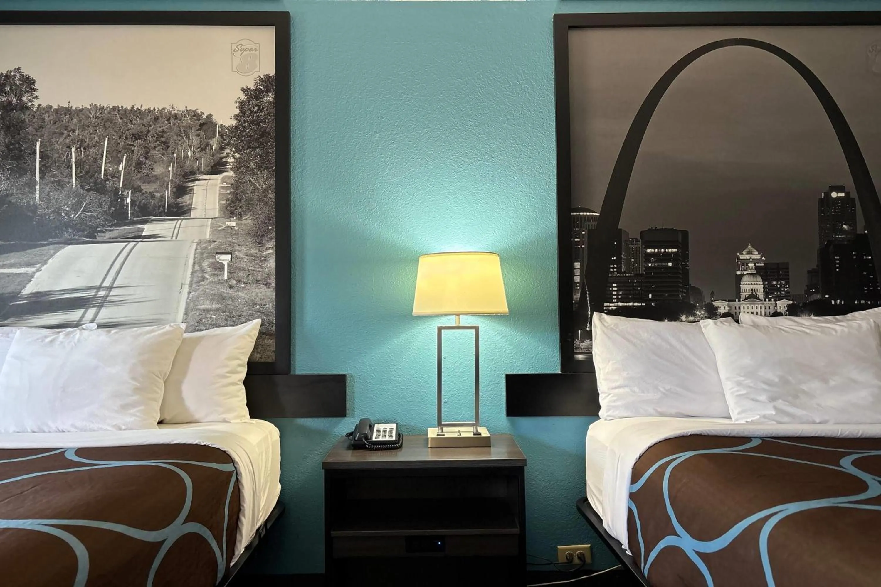 Double Room with Two Double Beds - Non-Smoking in Super 8 by Wyndham Belleville St. Louis Area