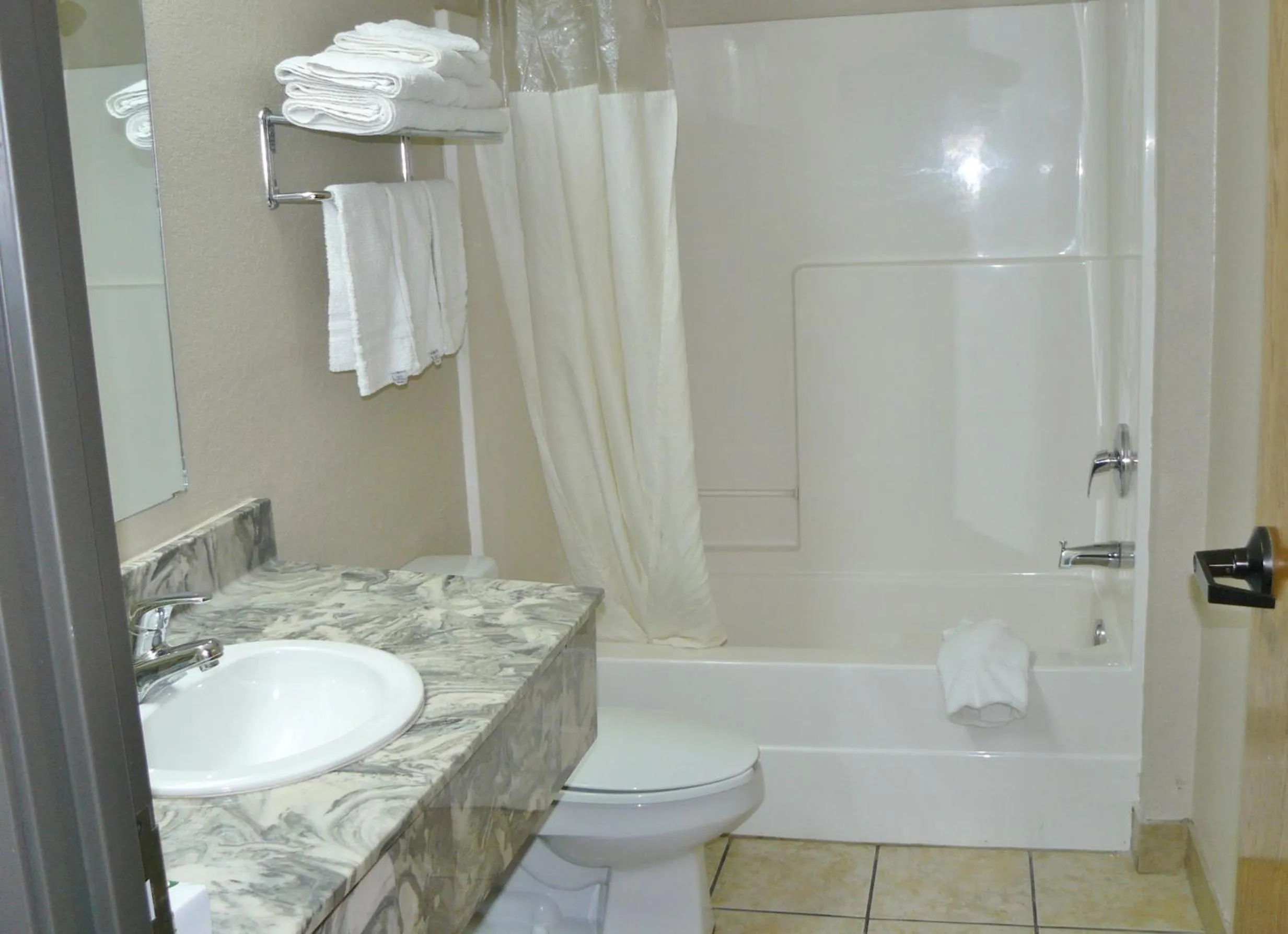 Queen Room with Two Queen Beds and Roll-In Shower - Mobility Accessible/Non-Smoking in Super 8 by Wyndham Childress