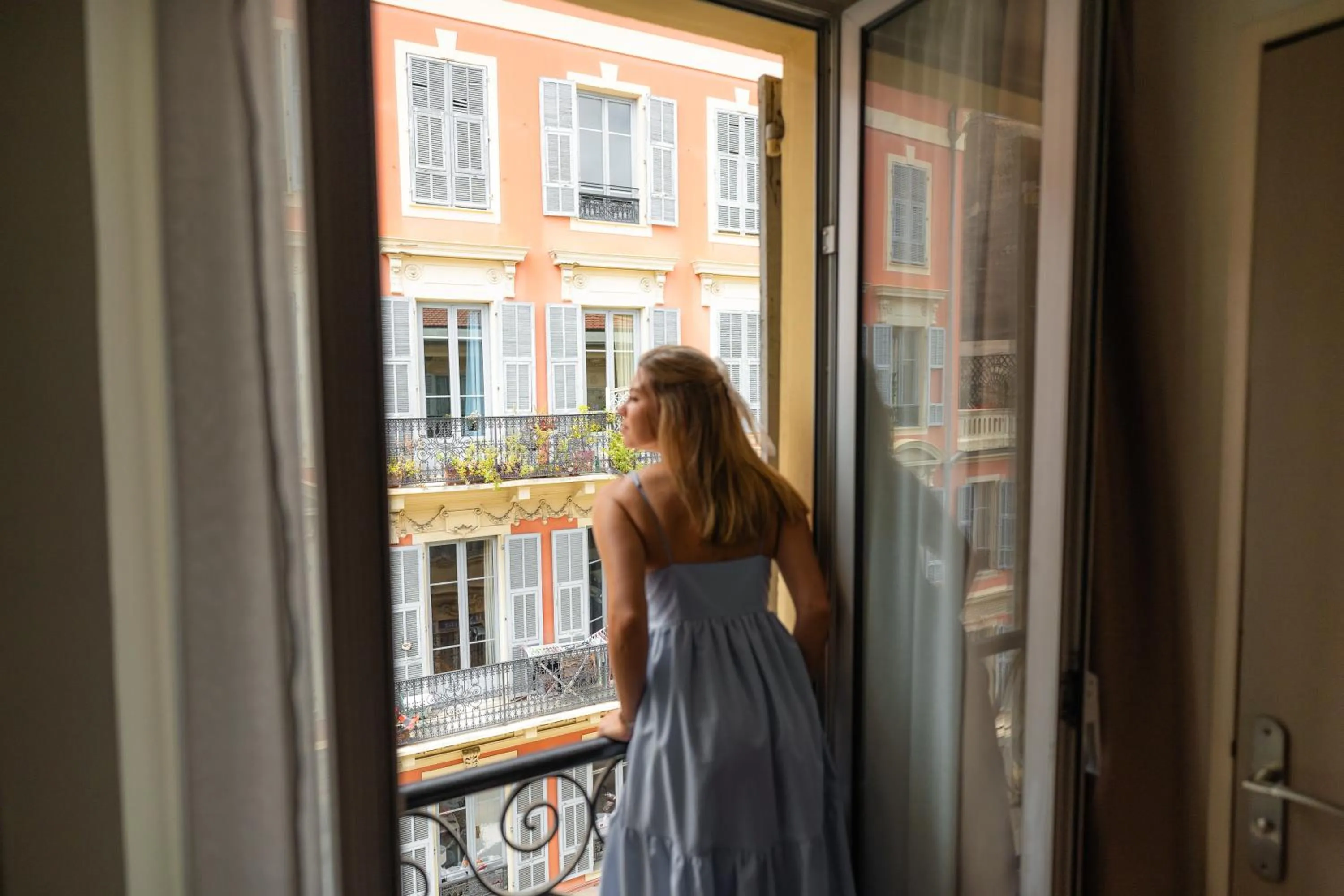 Quadruple Room with Private External Bathroom in Hôtel Le Seize, Nice Centre