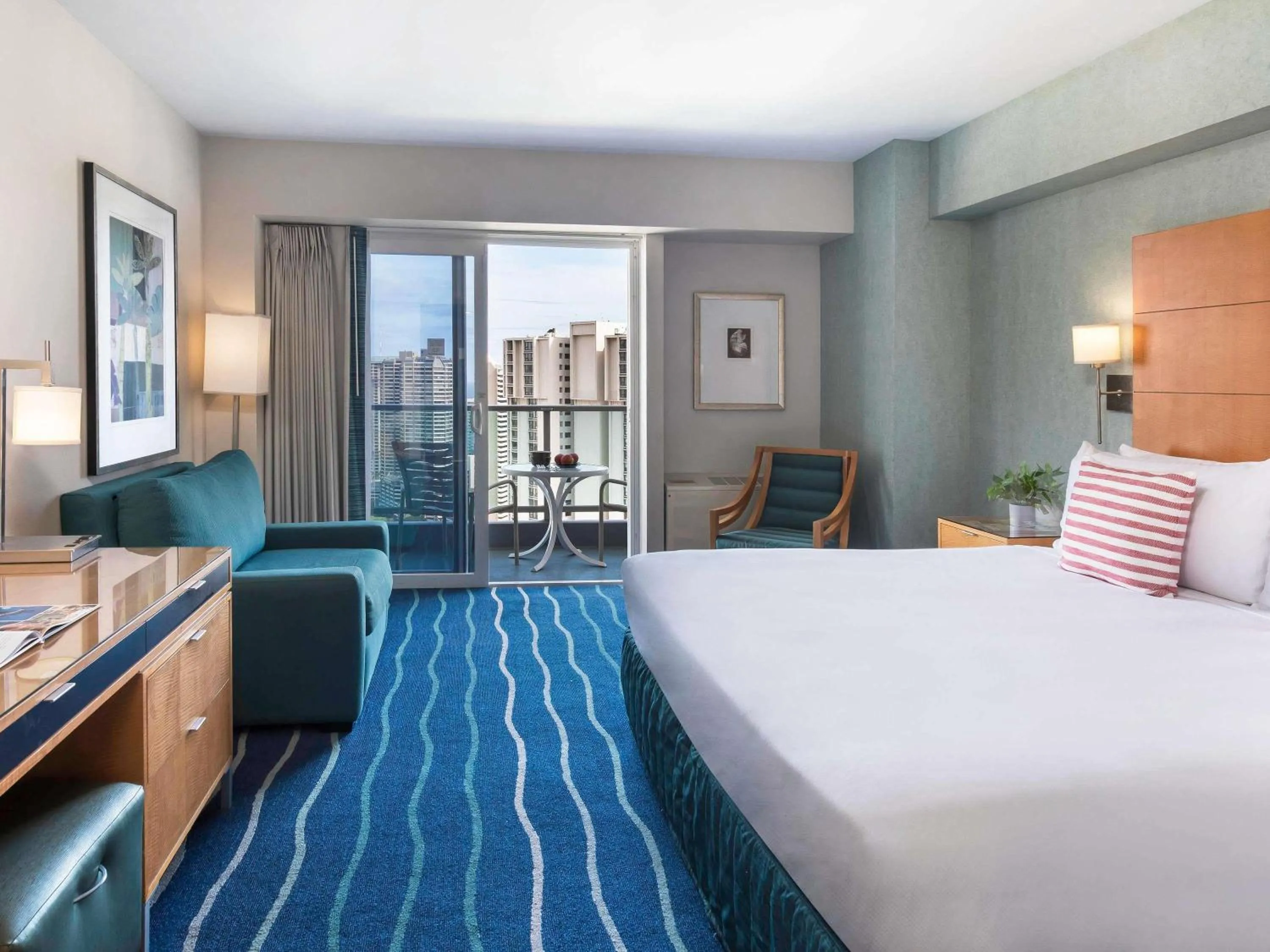 Newly Renovated Waikiki Tower Room with Partial Ocean View in Ala Moana Honolulu by Mantra