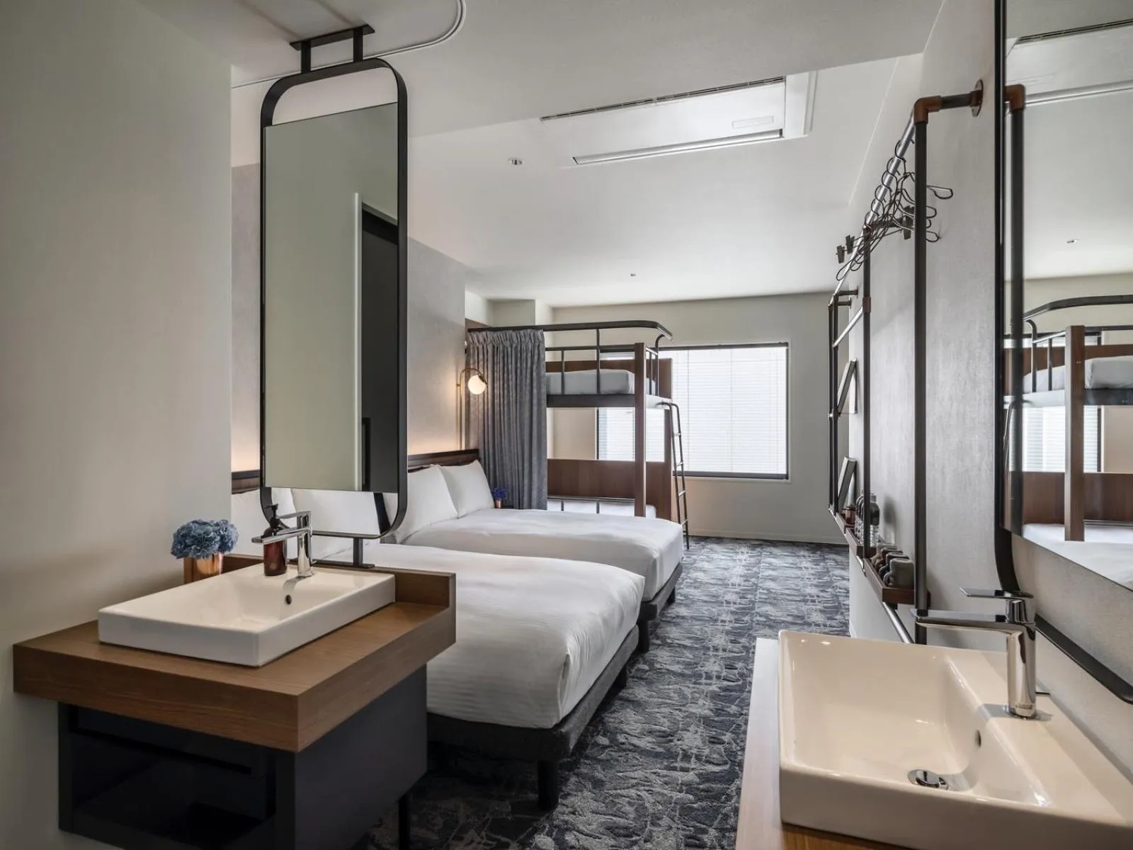 Surperior Twin Room with Bunk beds ＆Living Area in The Lively Osaka Honmachi