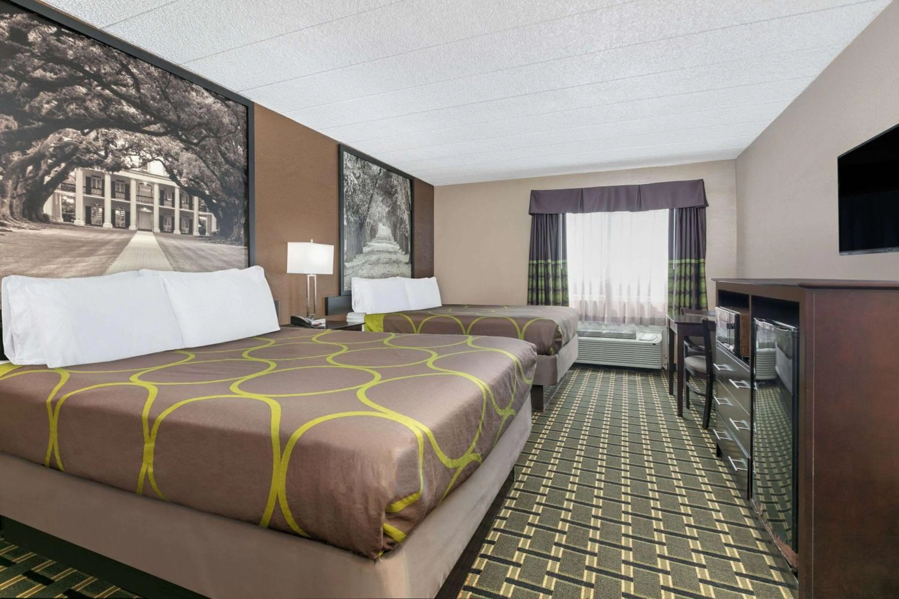 Queen Room with Two Queen Beds - Smoking in Super 8 by Wyndham Grand Prairie North