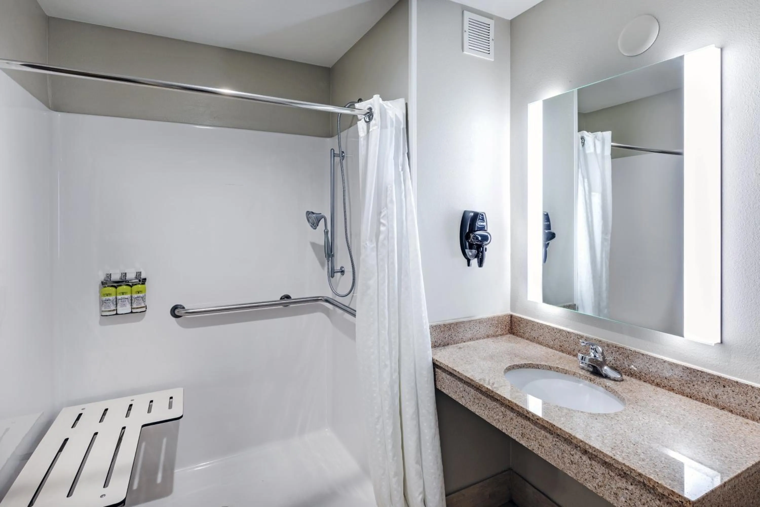 Queen Room with Two Queen Beds - Disability Access Hearing Accessible - Roll-In Shower in Holiday Inn Express and Suites Pryor by IHG