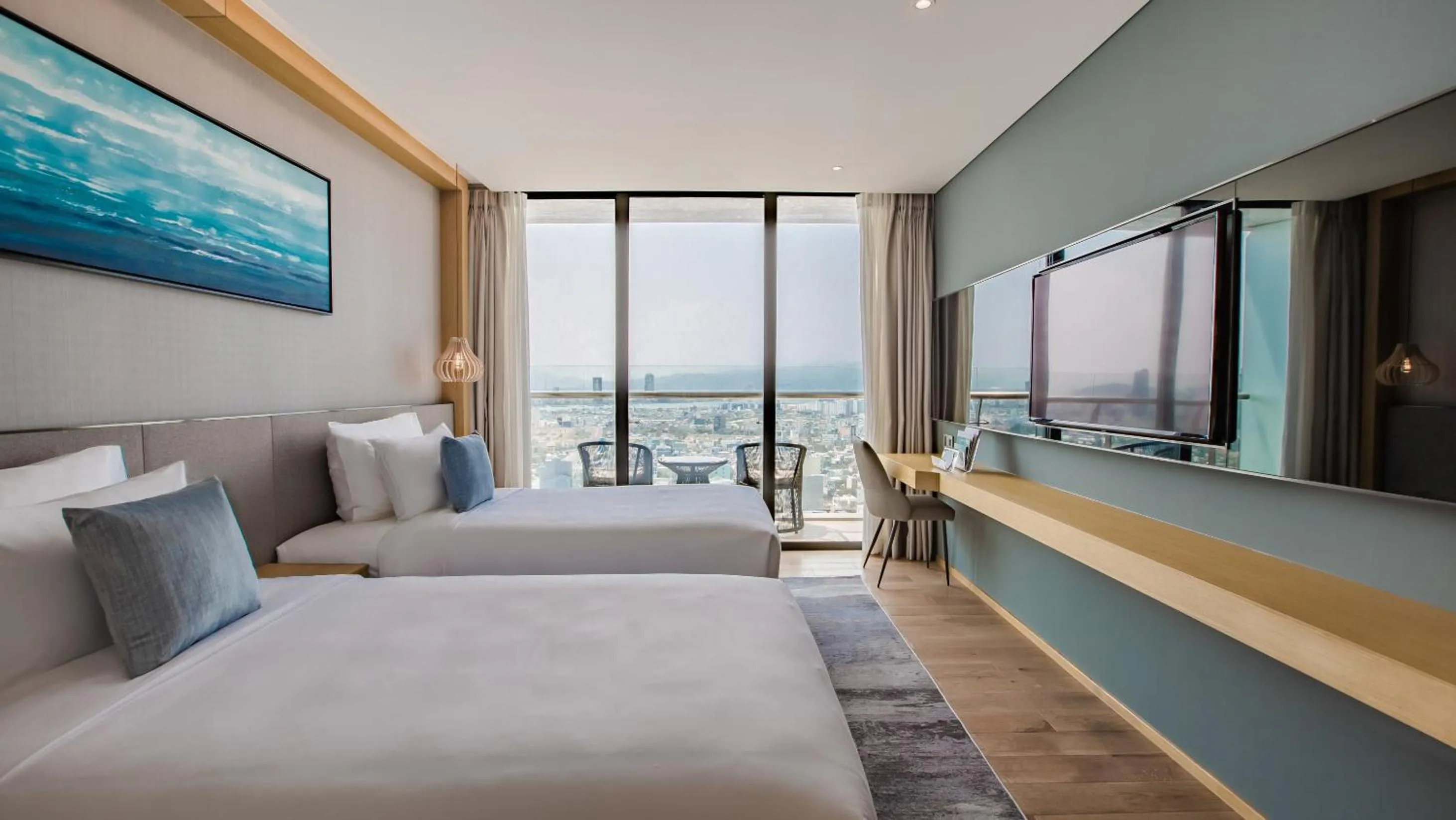 Superior Twin Room with Balcony and City View in Prince Hotel Da Nang - Formerly Sel de Mer Hotel & Suites