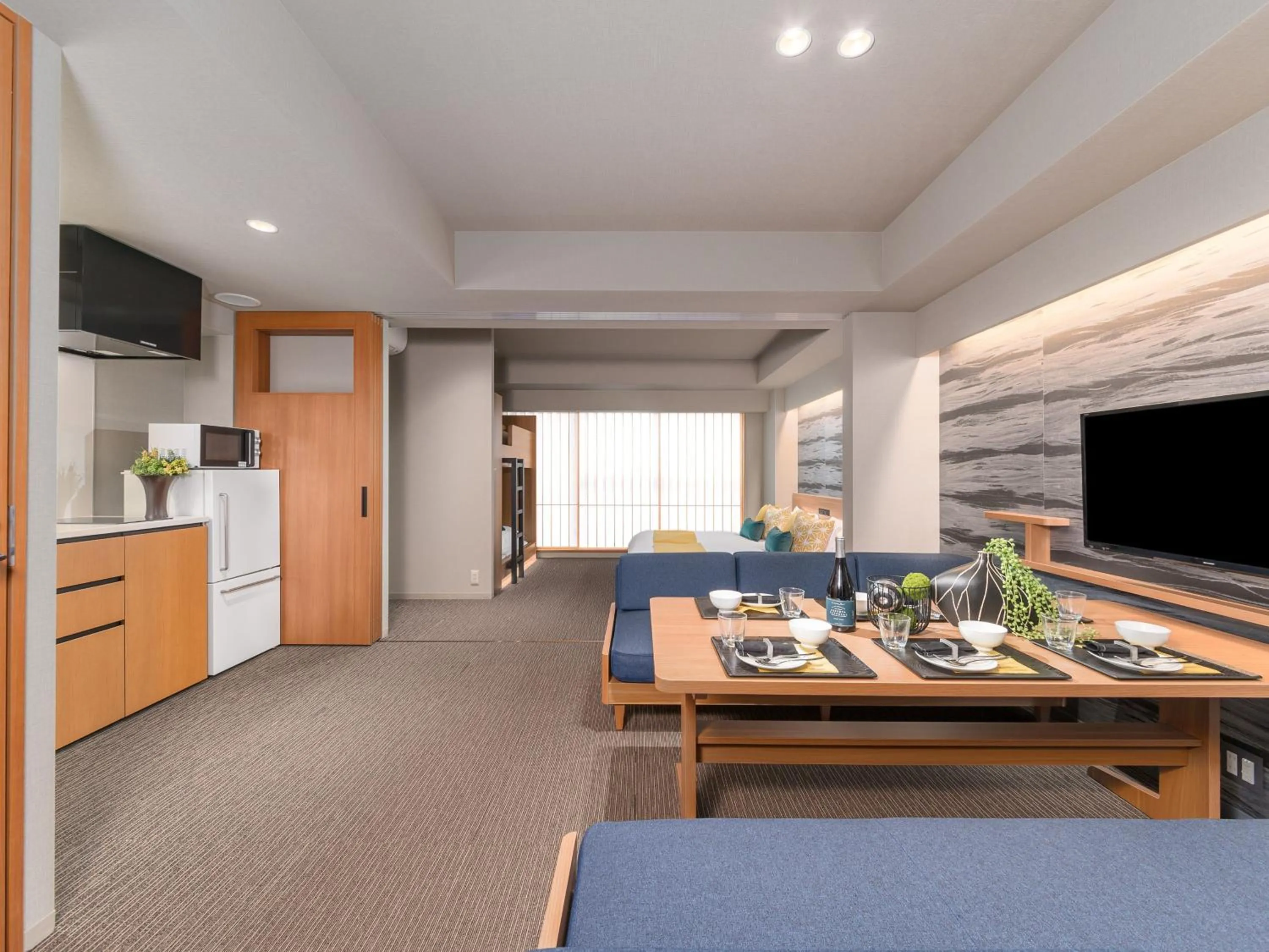 Two-Bedroom Family Apartment in MIMARU Kyoto Kawaramachi Gojo