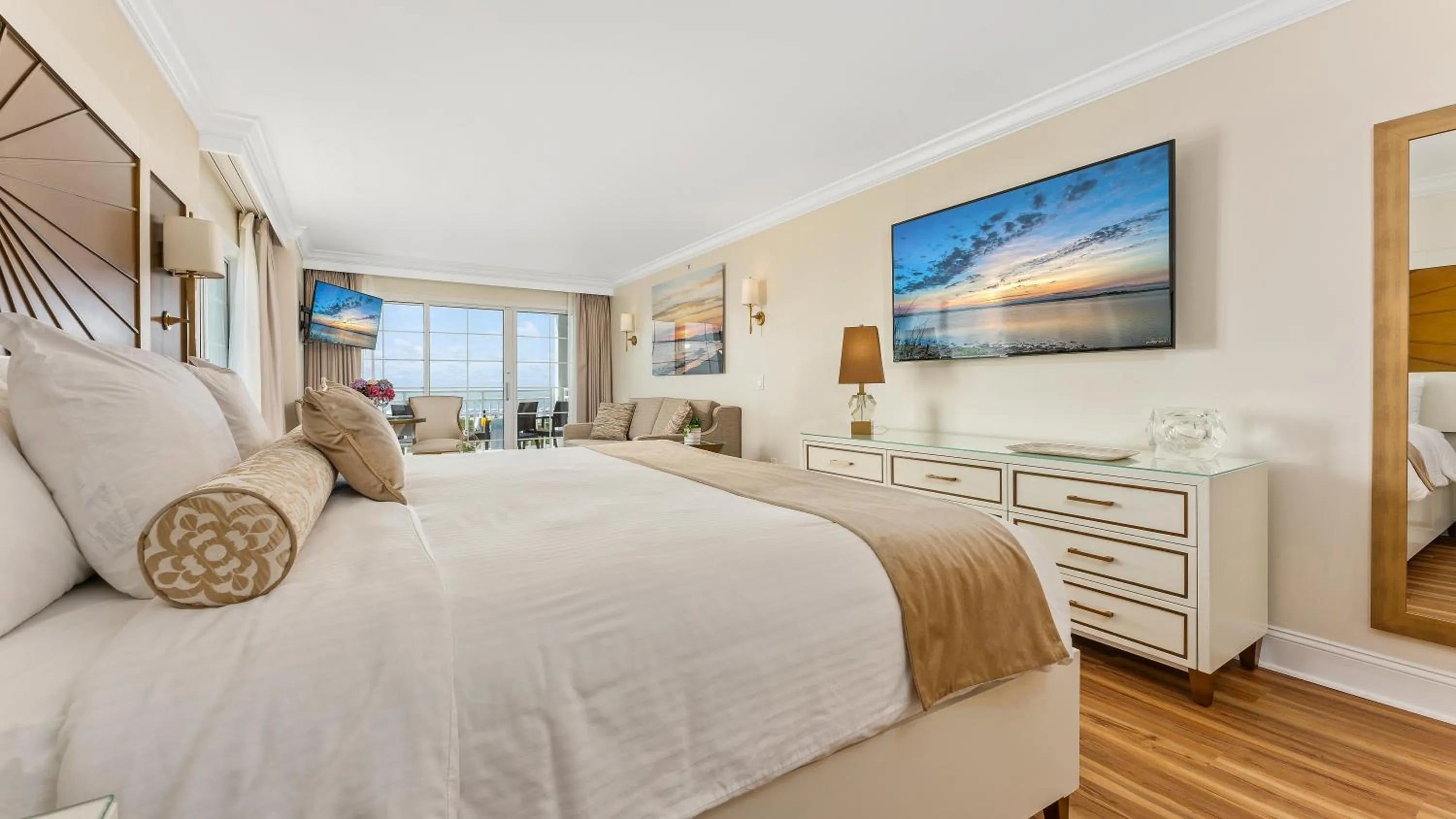 Junior Deluxe Ocean View with King in La Mer Beachfront Resort