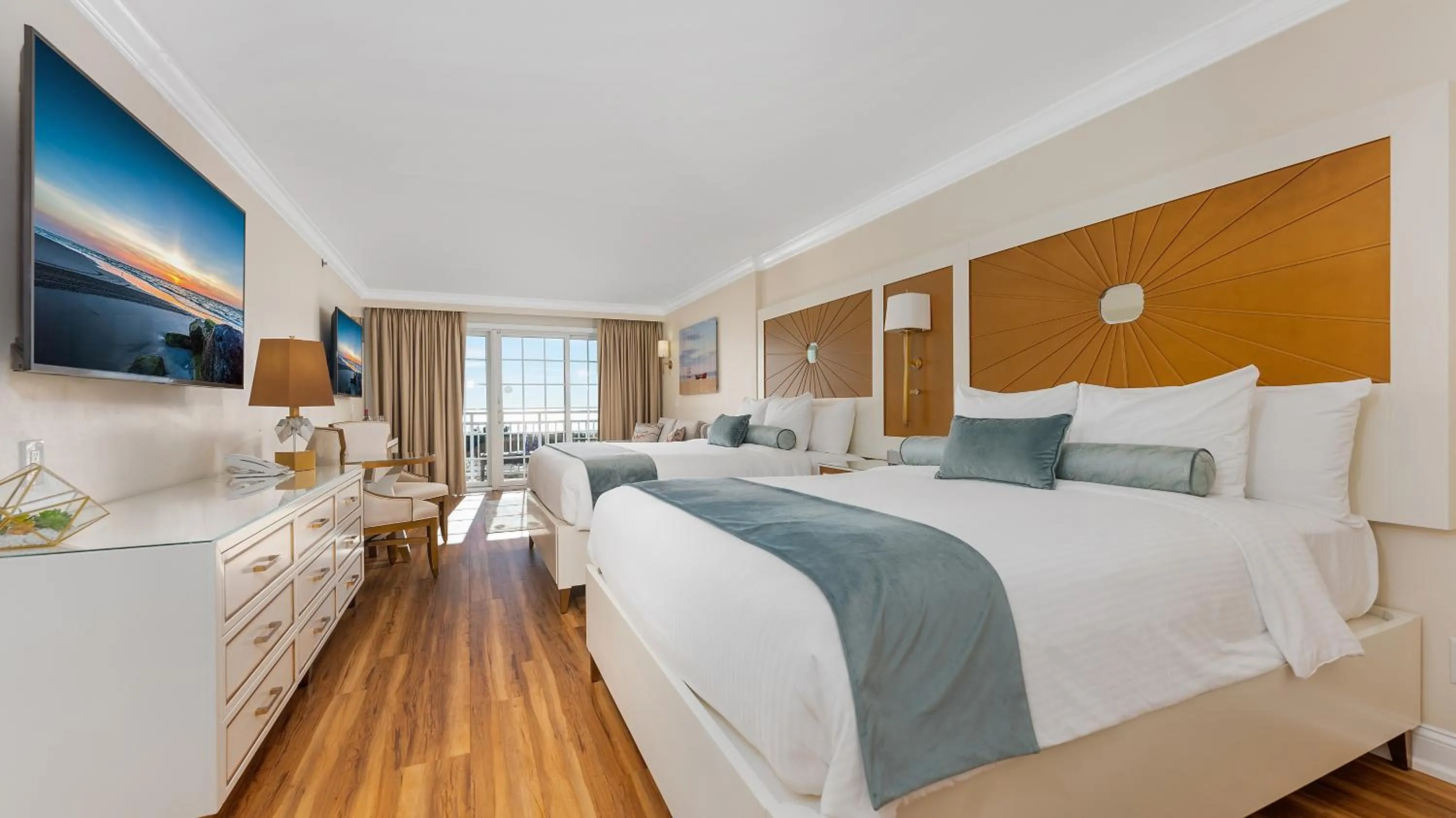 Queen Room with Two Queen Beds and Ocean View in La Mer Beachfront Resort