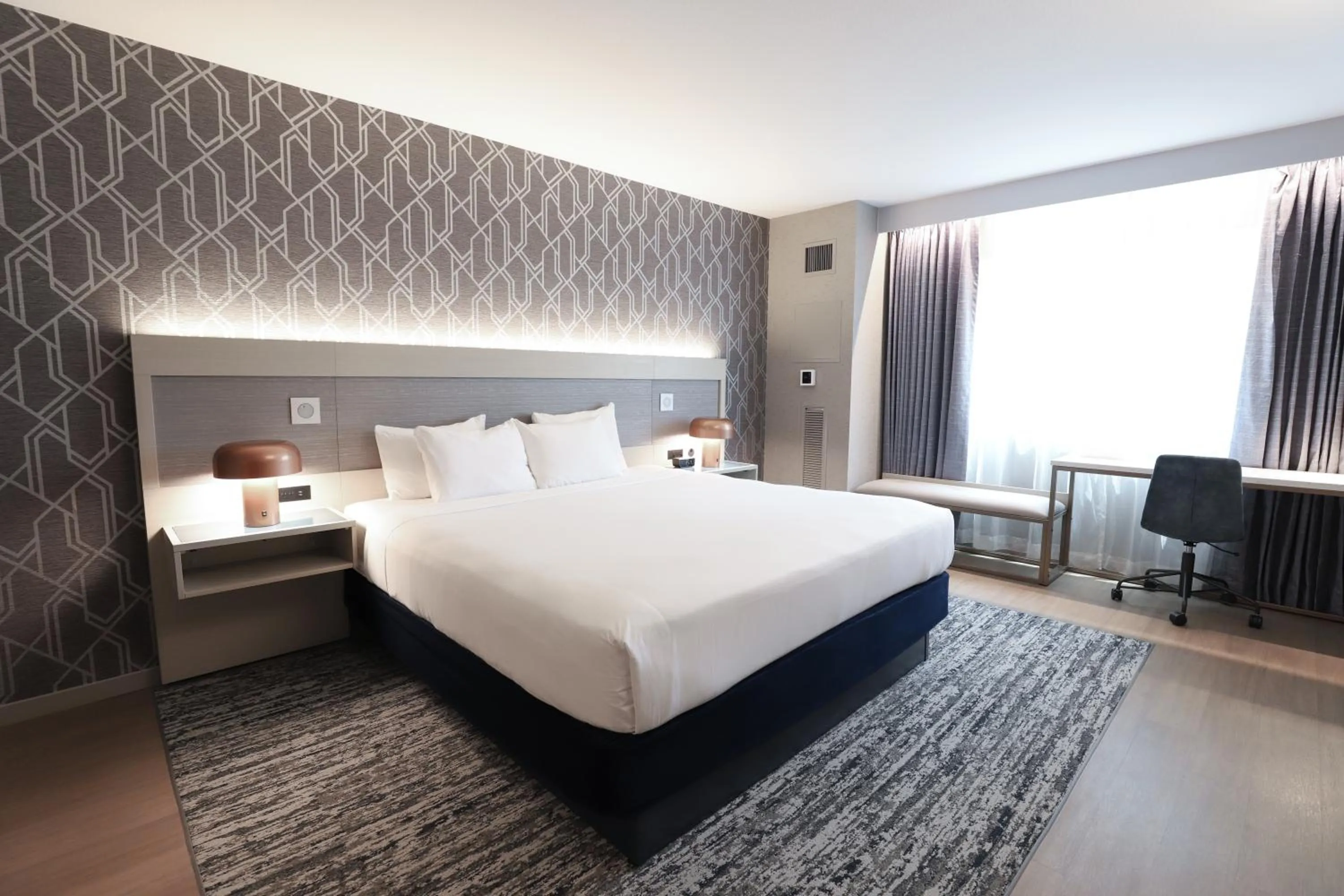 1 King Bed, Mobility and Hearing Accessible in Radisson Plaza Hotel at Kalamazoo Center