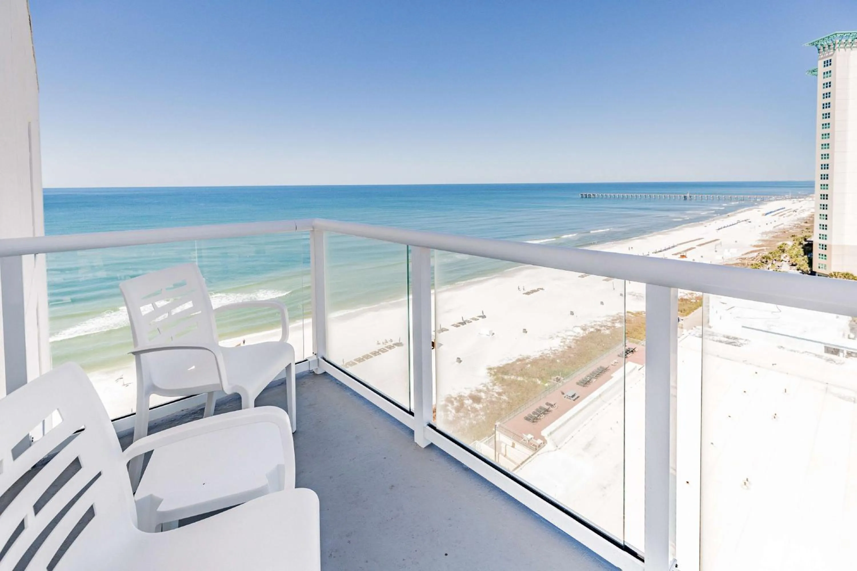 Queen Studio with Balcony and Gulf/City View - Non-Smoking in Hampton Inn & Suites Panama City Beach-Beachfront