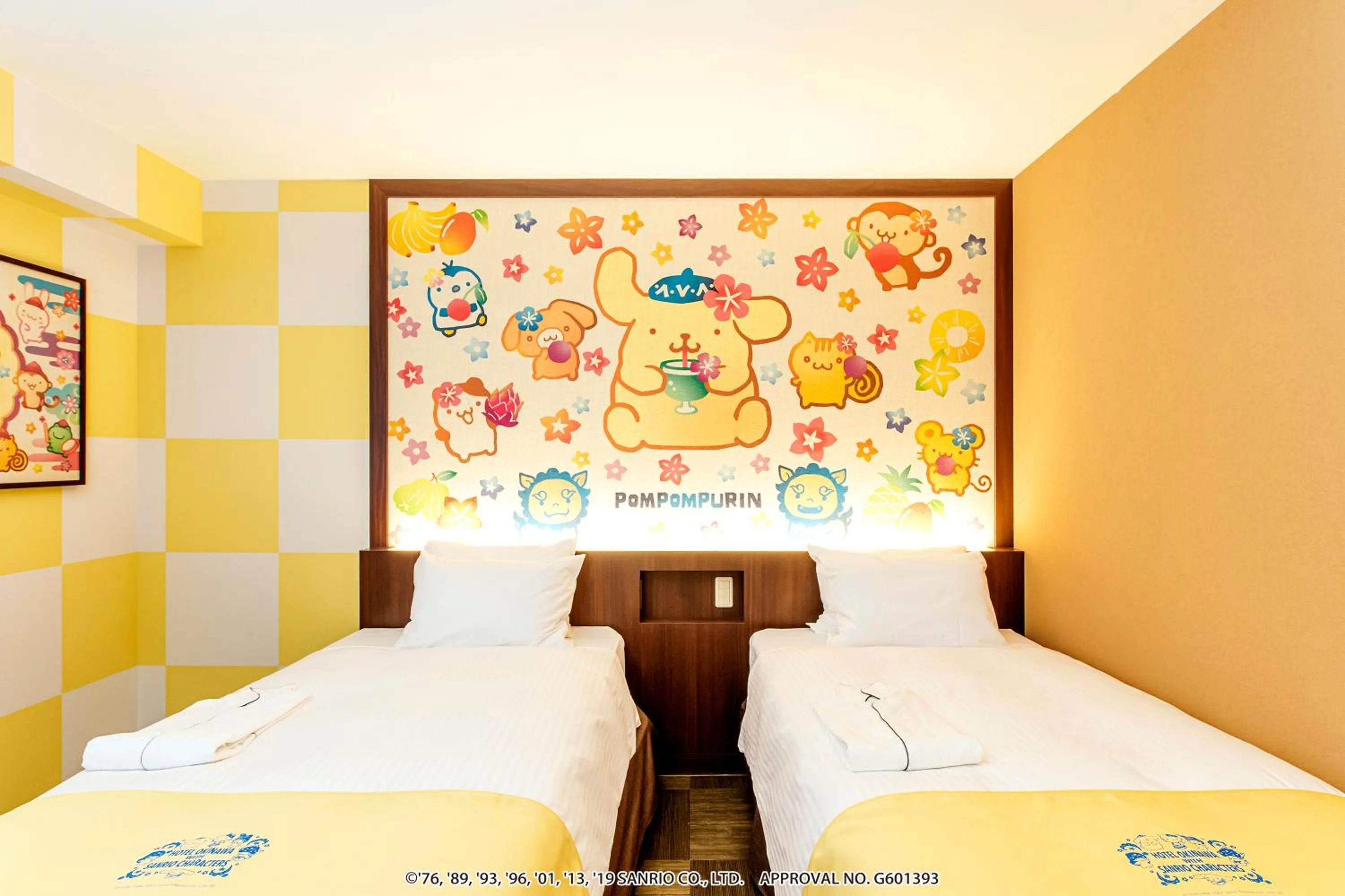 Pom Pom Purin - Characters Twin Room in HOTEL OKINAWA WITH SANRIO CHARACTERS