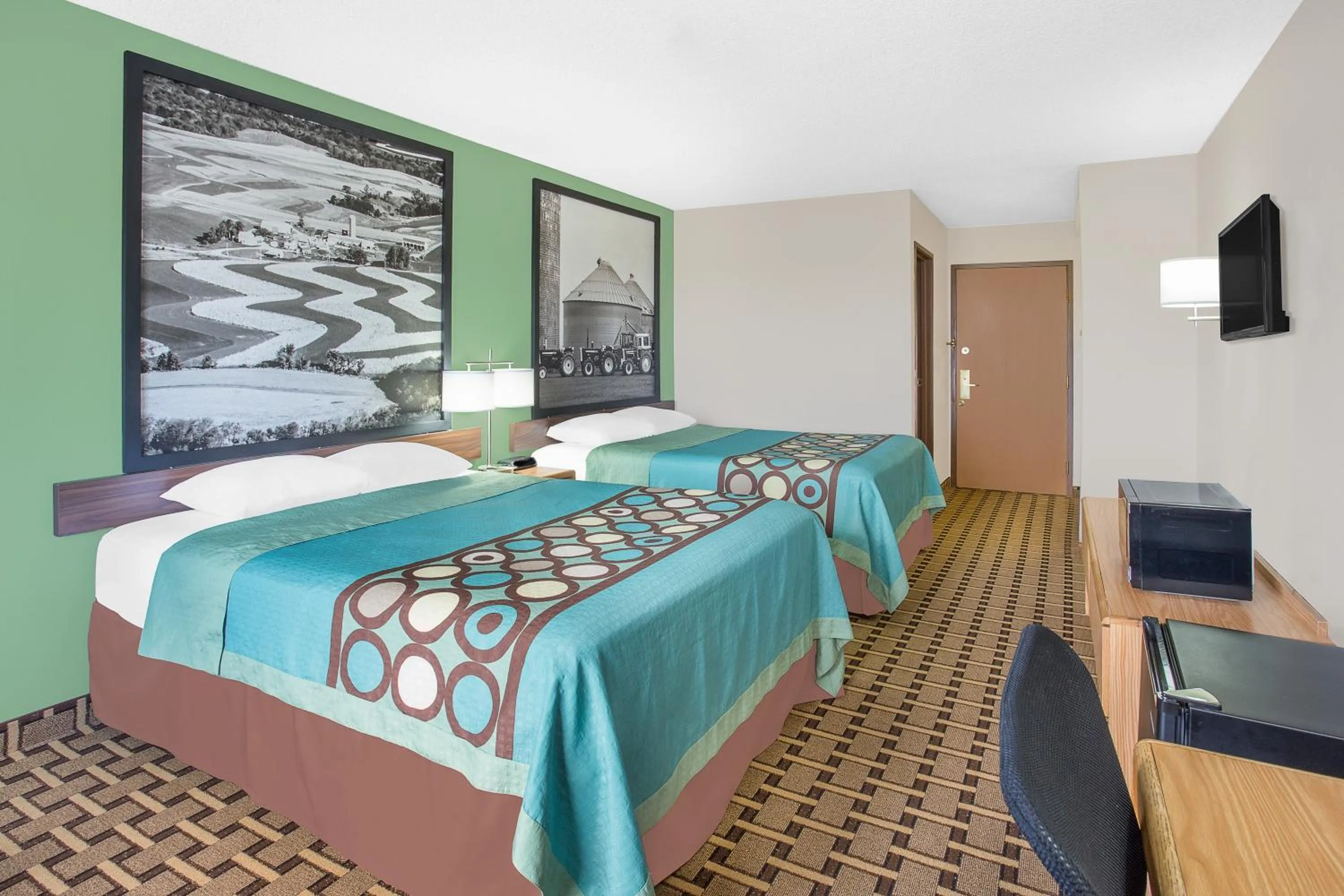 Queen Room with Two Queen Beds - Non-Smoking in Super 8 by Wyndham Beaver Dam