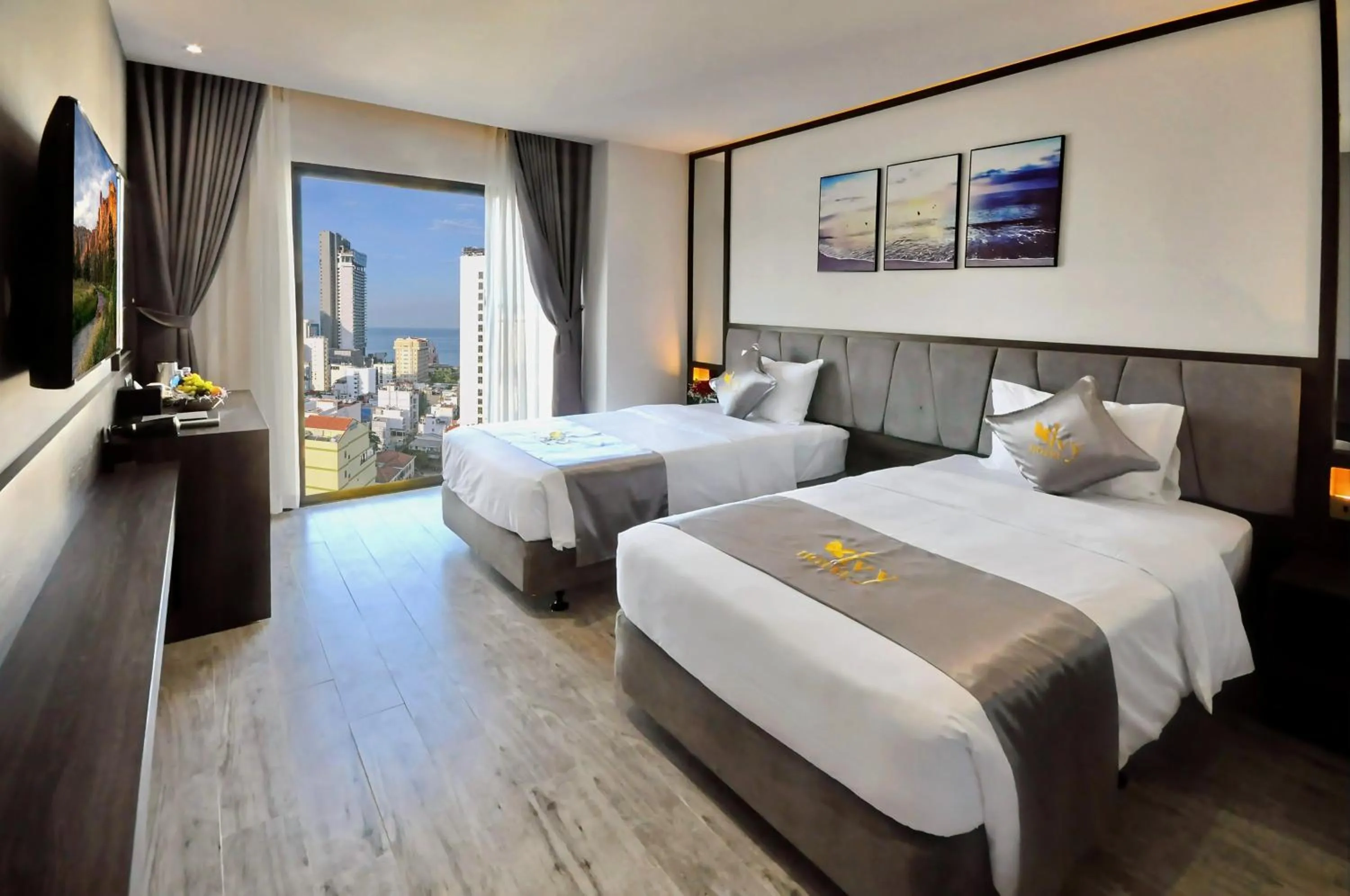 Double or Twin Room with Side Sea View in Ivy Hotel Nha Trang