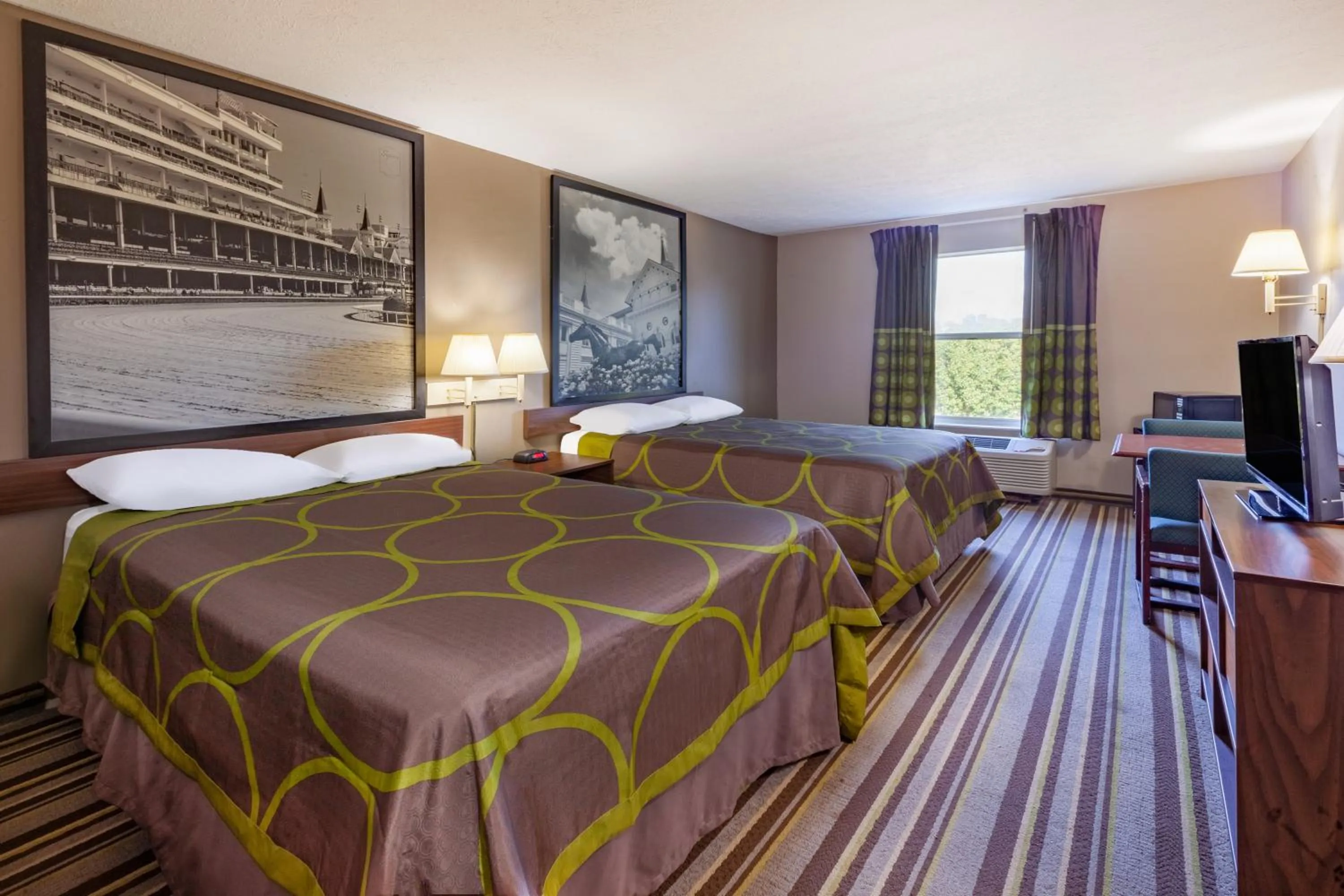 Double Room With 2 Double Beds - Mobility Accessible/ Non-Smoking in Super 8 by Wyndham La Grange KY