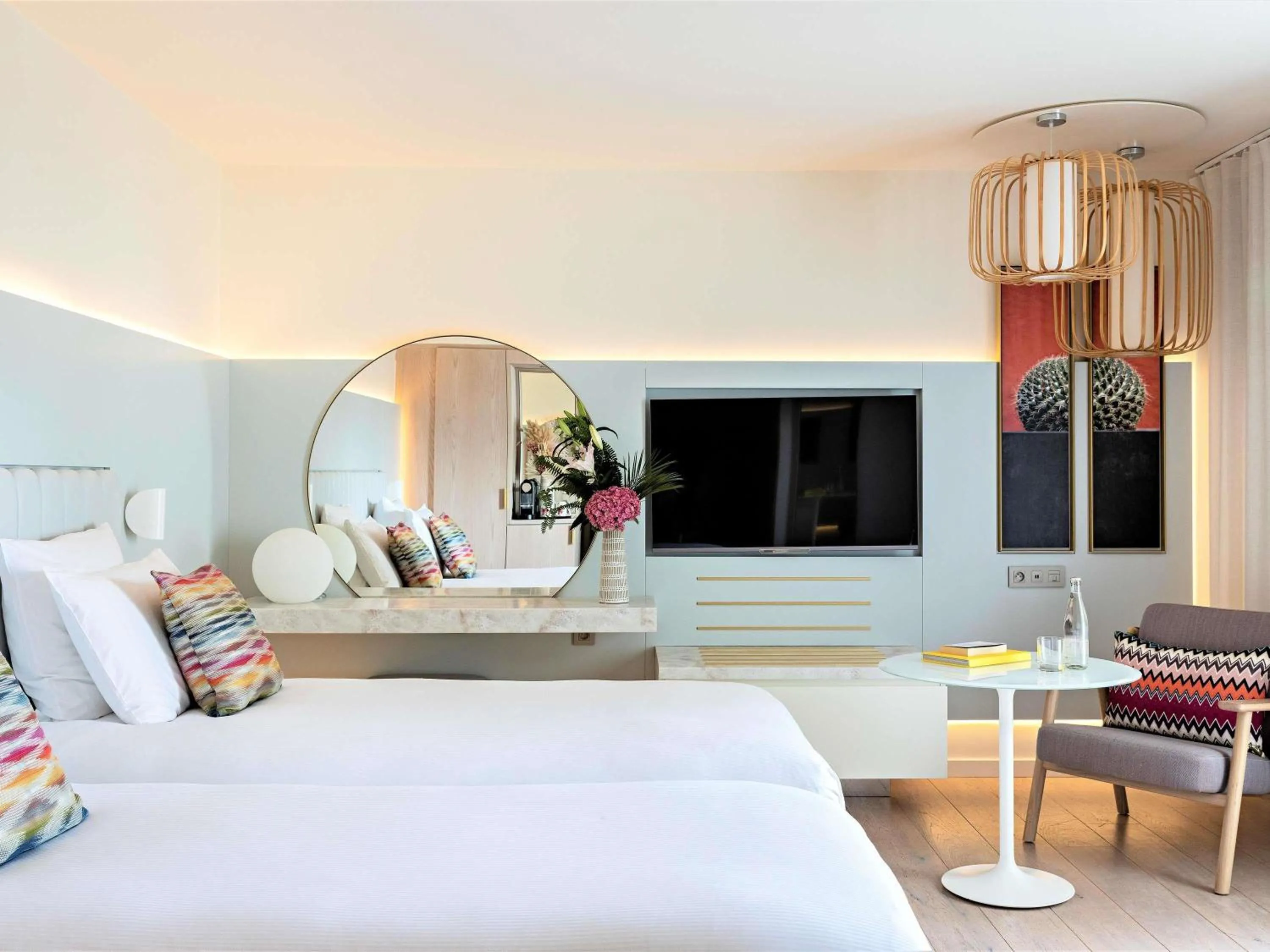 Deluxe Twin Room with Balcony in Croisette Beach Hotel Cannes - MGallery Collection