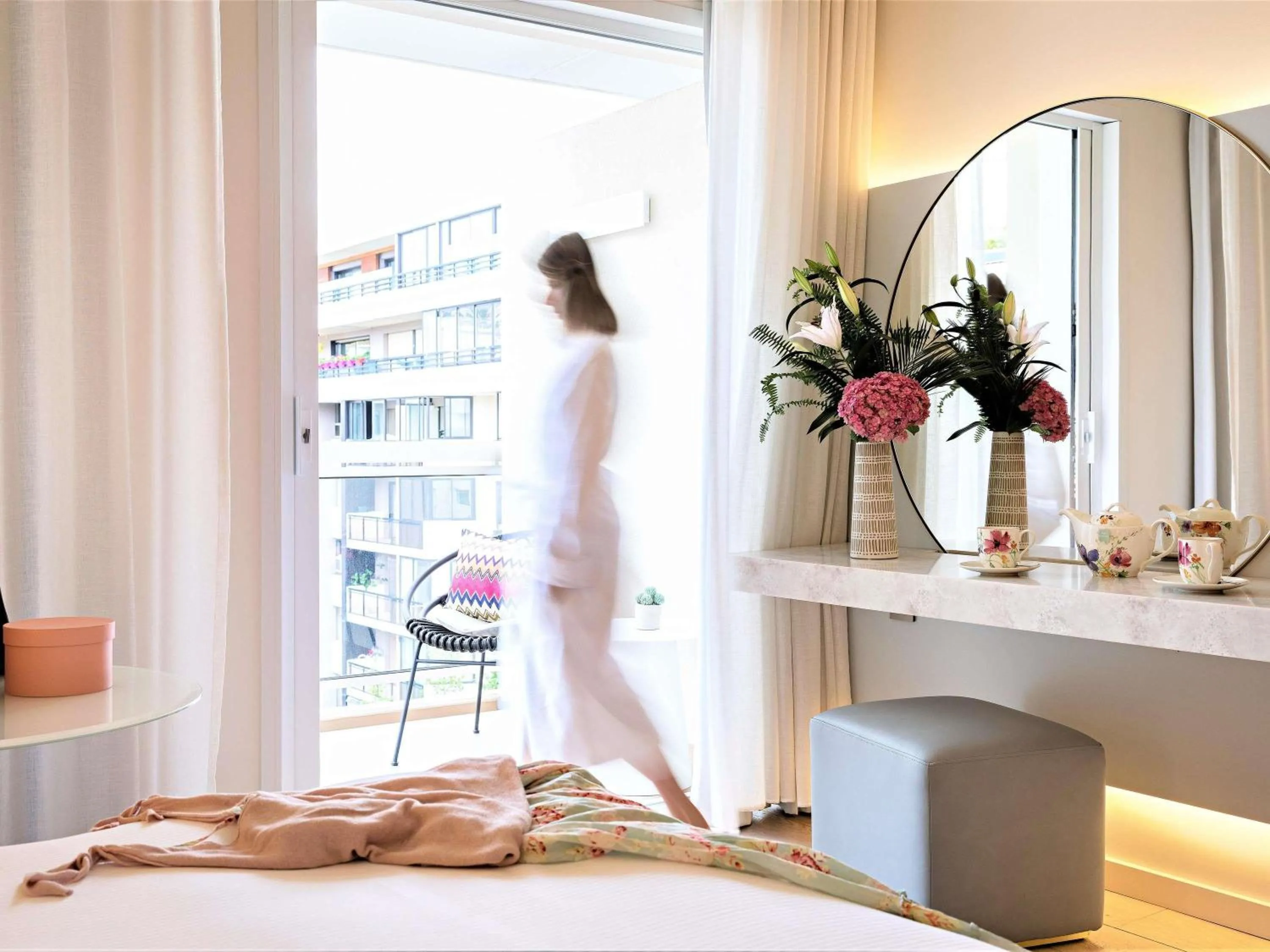 Deluxe Twin Room with Balcony in Croisette Beach Hotel Cannes - MGallery Collection