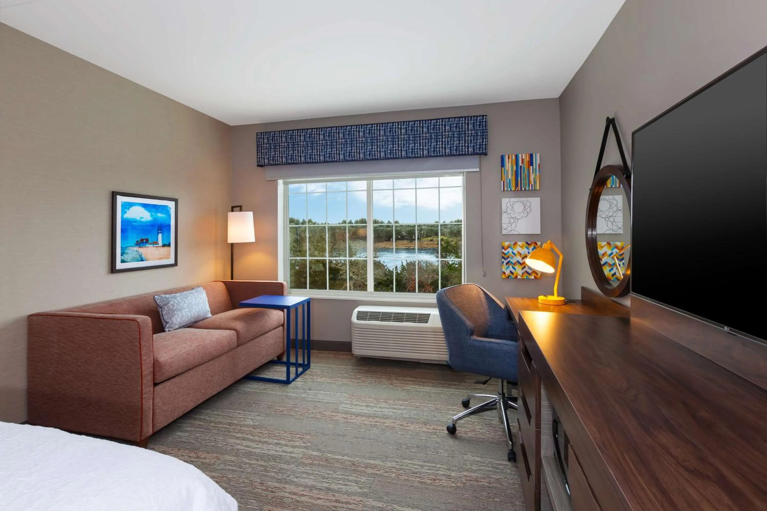 Queen Studio with Two Queen Beds and Water View - Hearing Access in Hampton Inn Cape Cod Canal