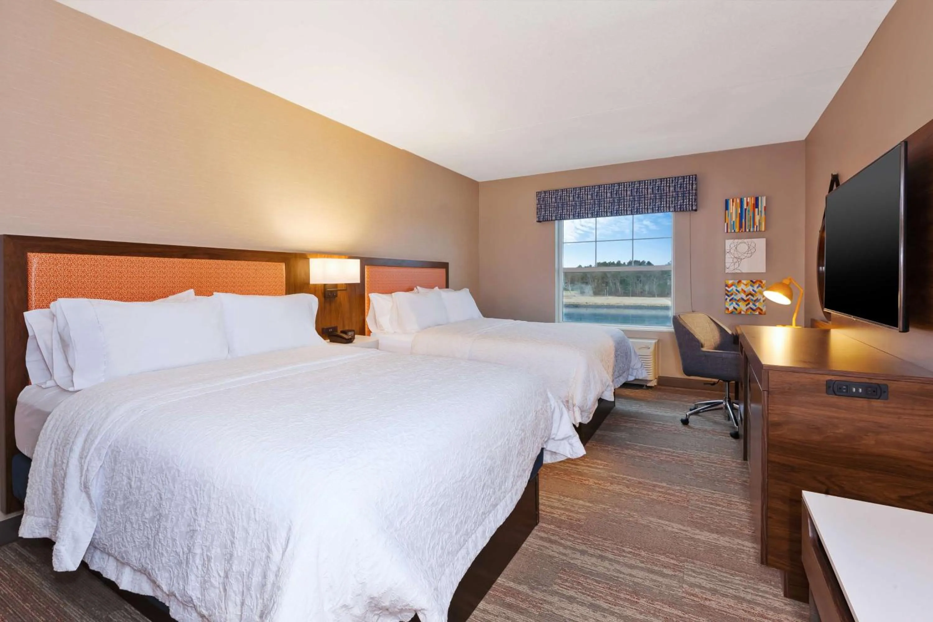 Queen Room with Two Queen Beds and Water View - Non-Smoking in Hampton Inn Cape Cod Canal