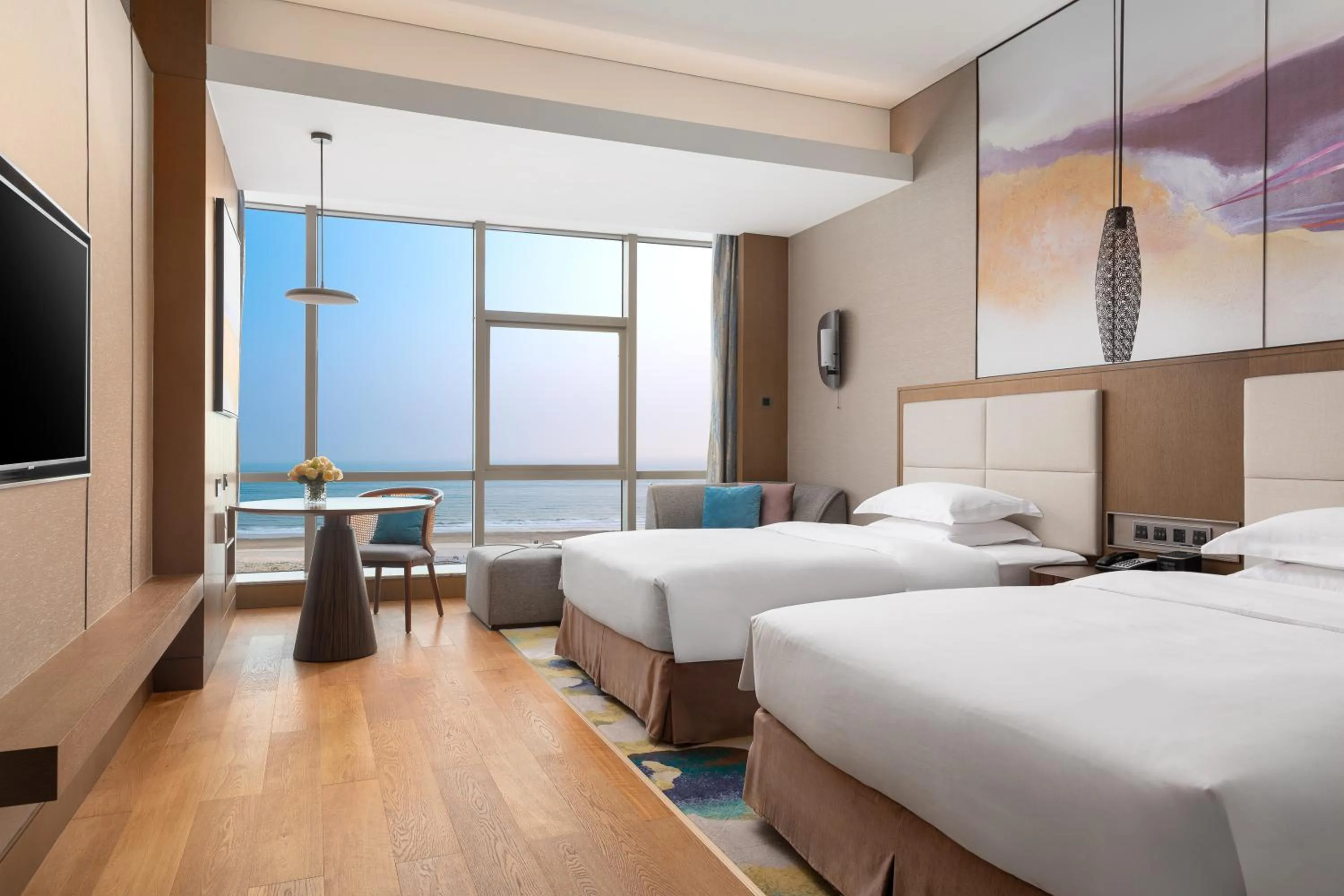 Standard Ocean View - Two Double Beds in Crowne Plaza Beihai Silver Beach by IHG