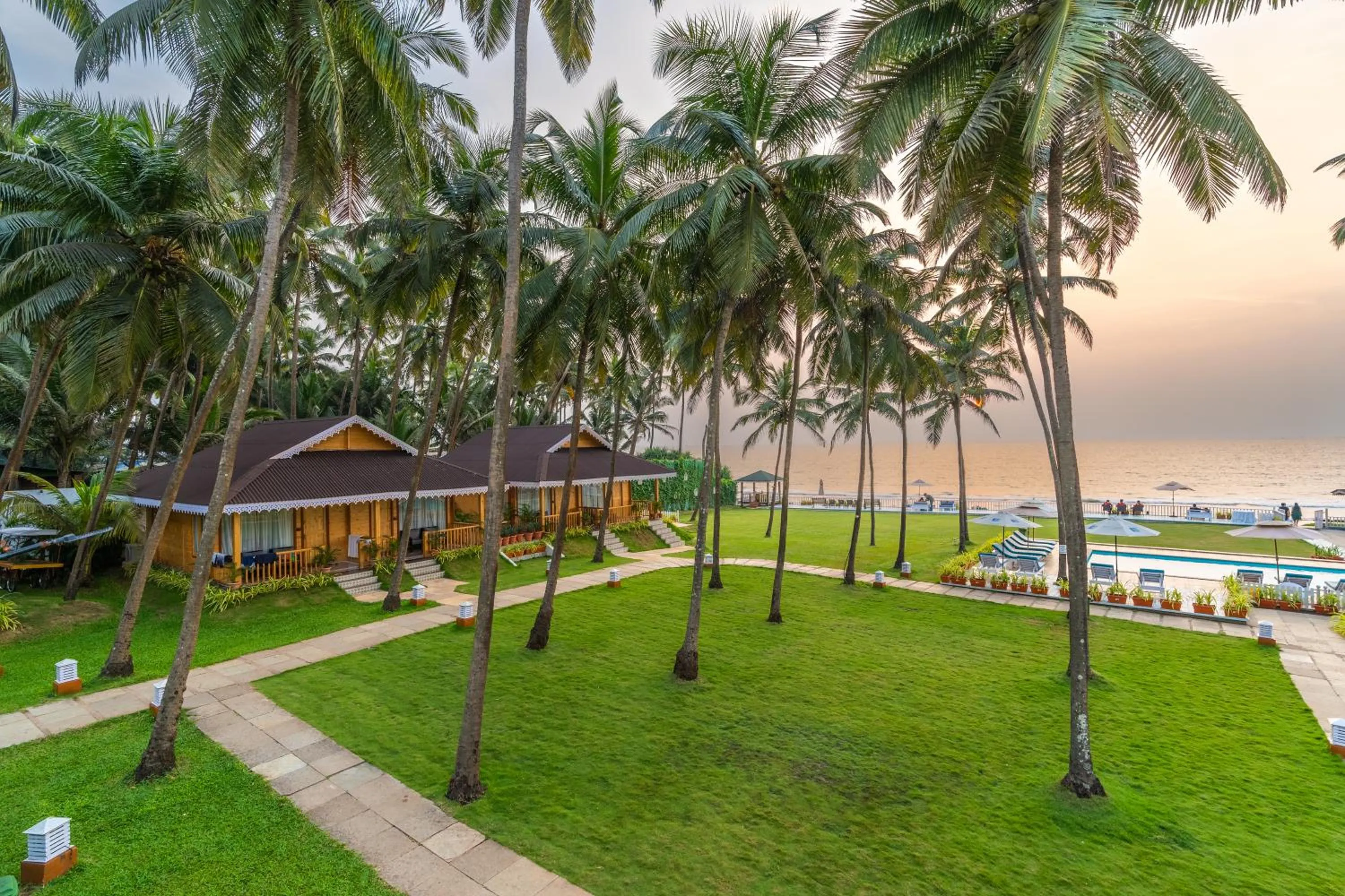 Superior Sea Facing Chalet in La Cabana Beach & Spa, By Ashvem Beach