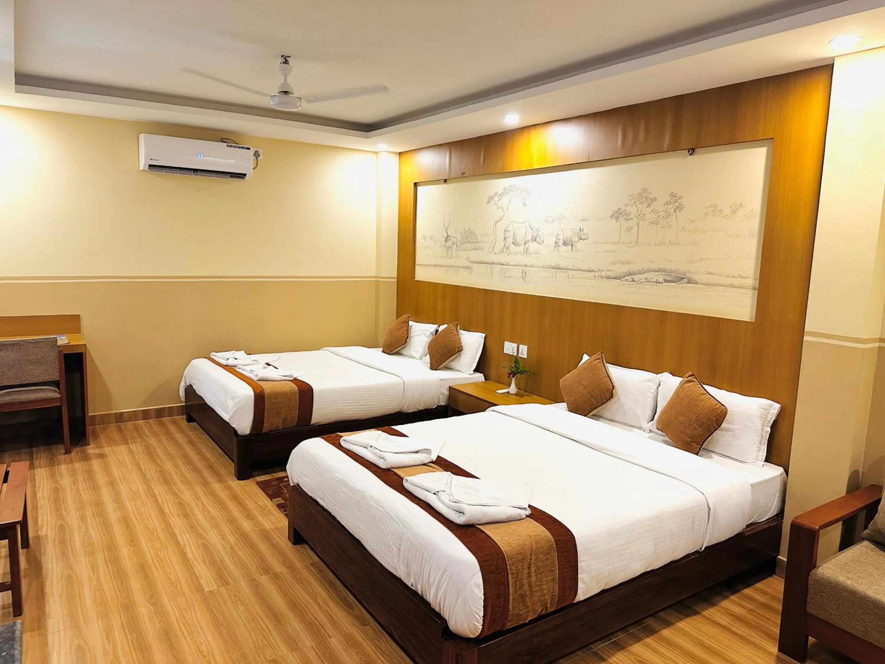 Family Room with Garden View in Chitwan Village Resort