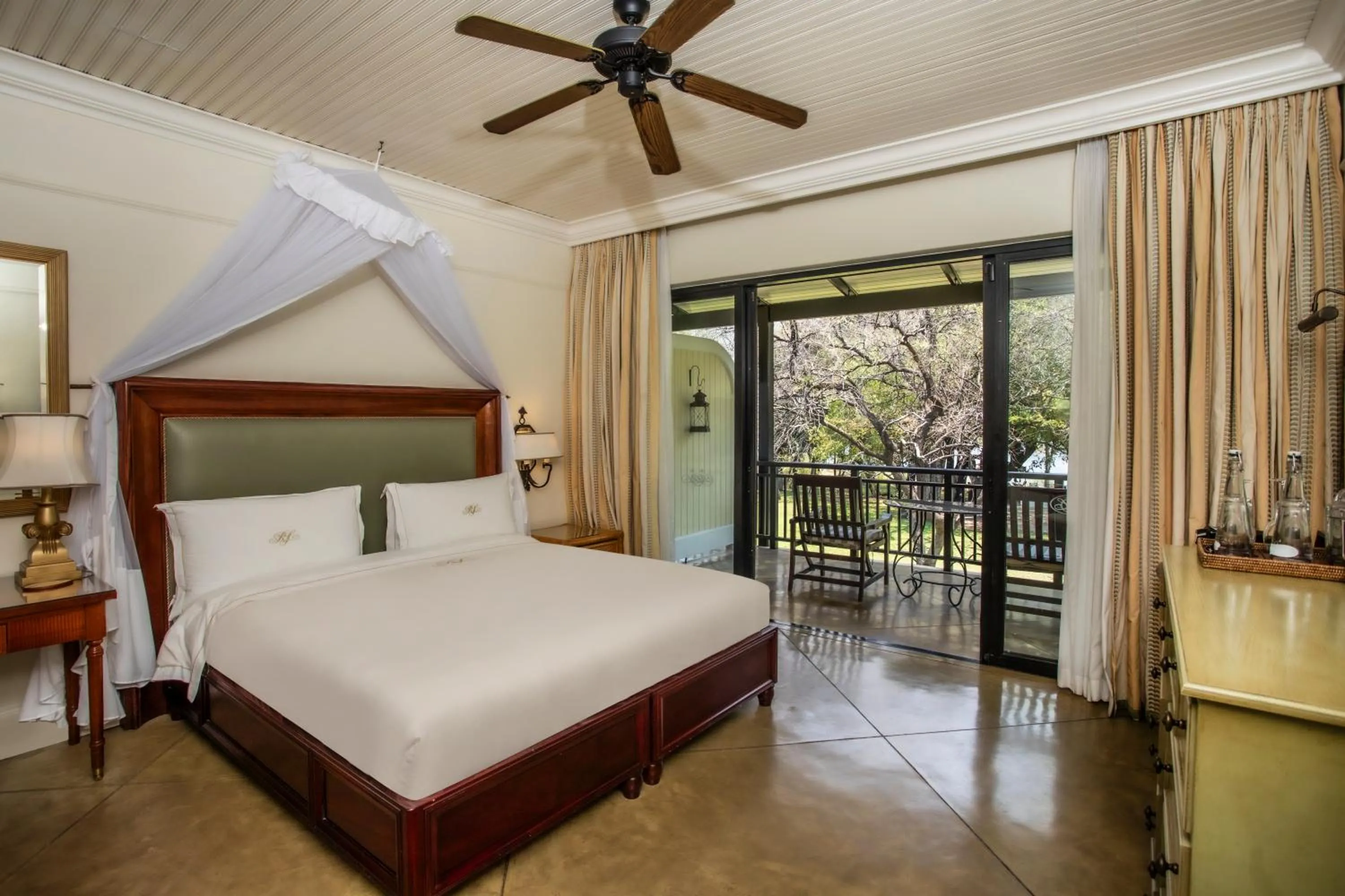 Deluxe Zambezi River Balcony Room in Royal Livingstone Hotel by Anantara