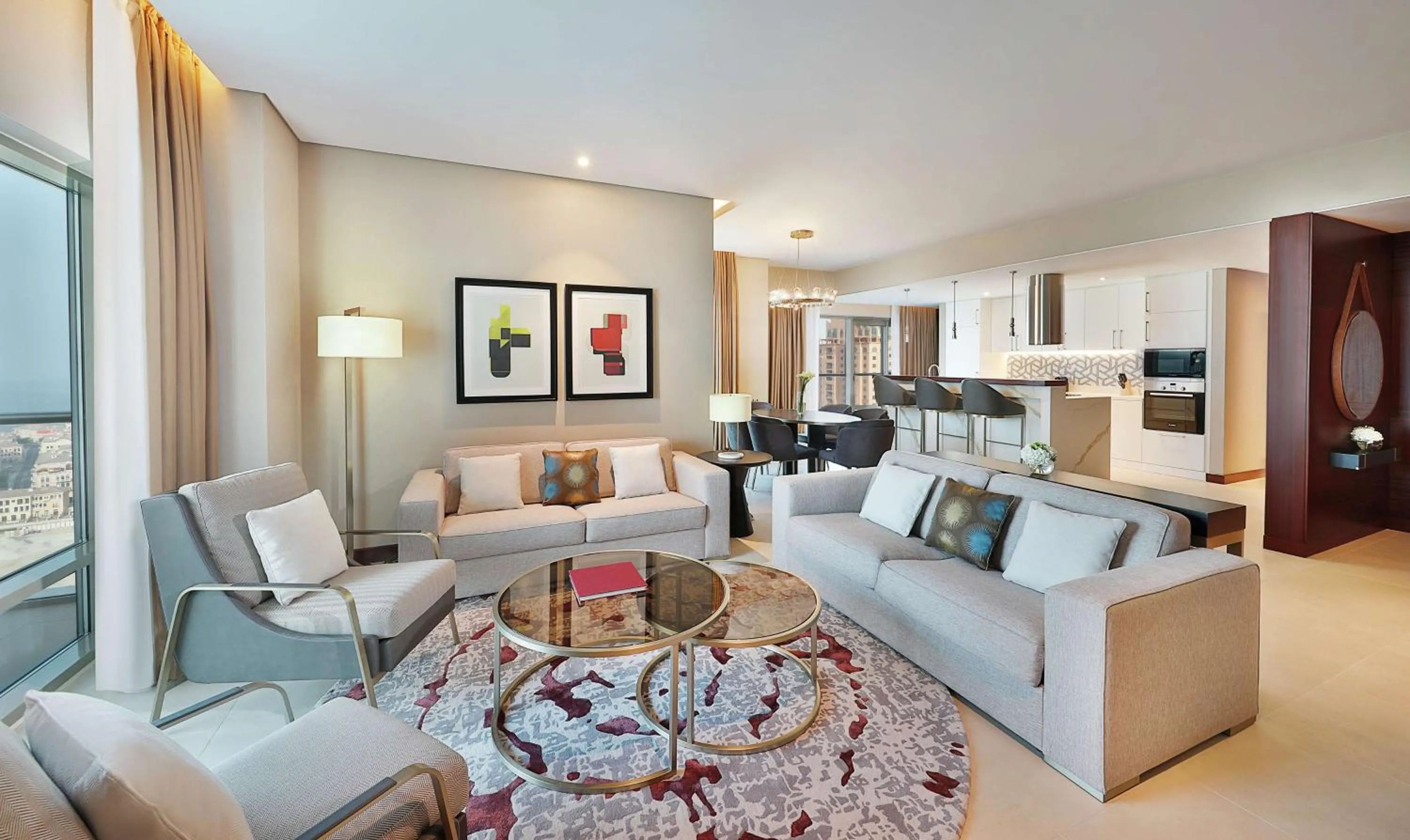 Two-Bedroom Skyline Suite with Panoramic View and Balcony in Hilton Doha The Pearl