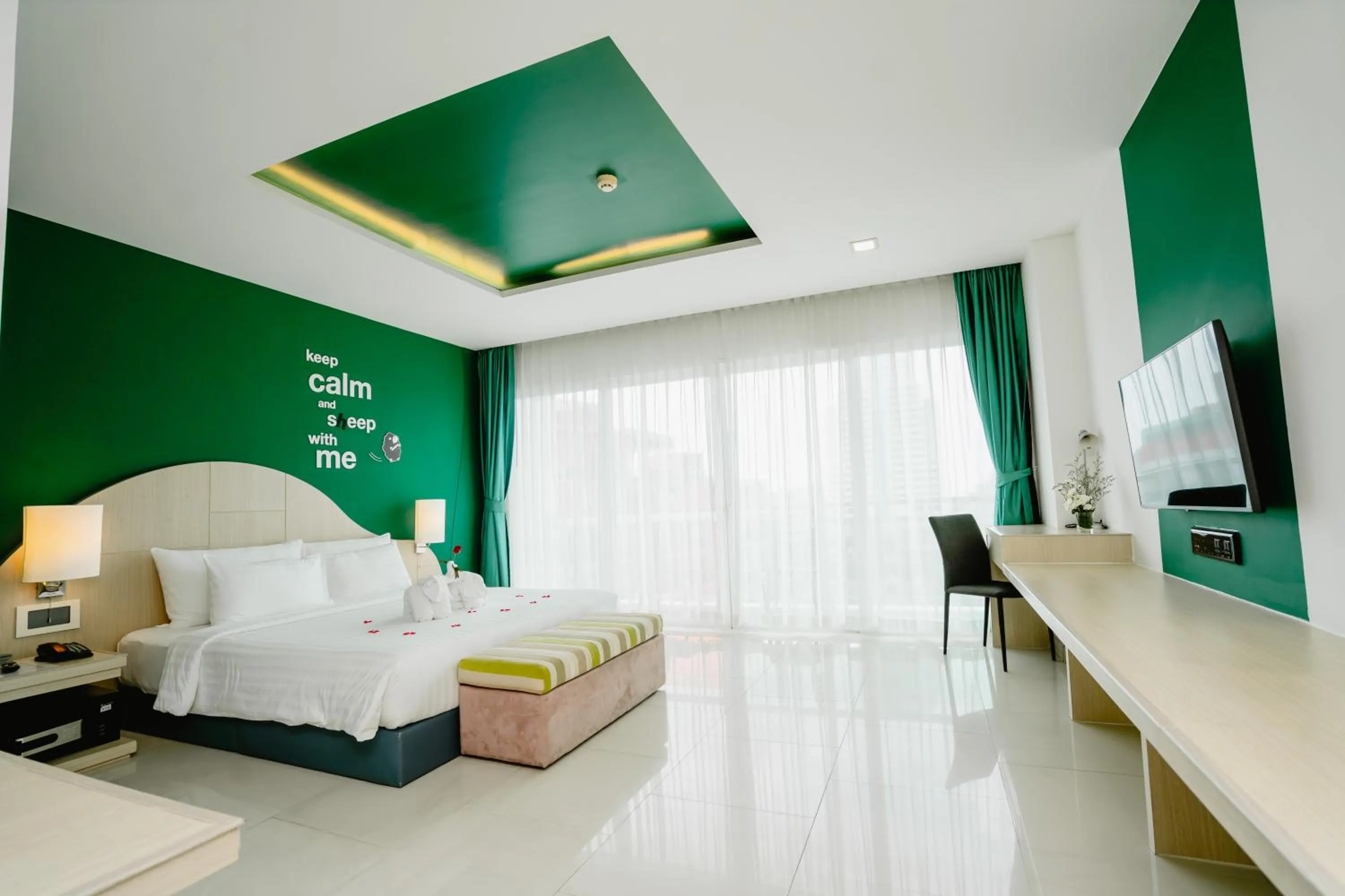 Deluxe Double Room with Spa Bath + Free access to Sauna Room in SLEEP WITH ME HOTEL design hotel @ patong (SHA Plus+)