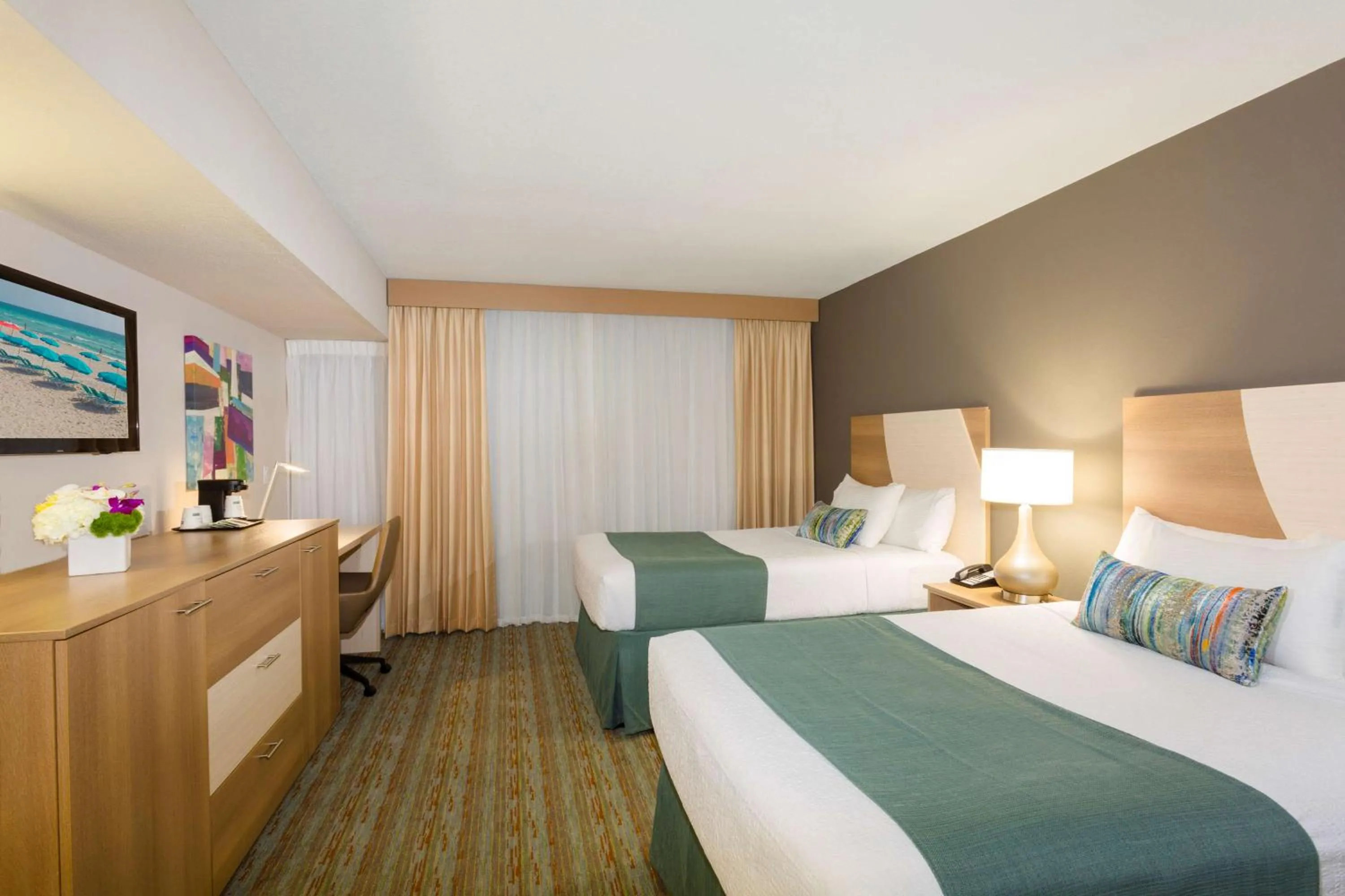 Double Room with Two Double Beds - Partial Ocean View in Best Western Plus Atlantic Beach Resort