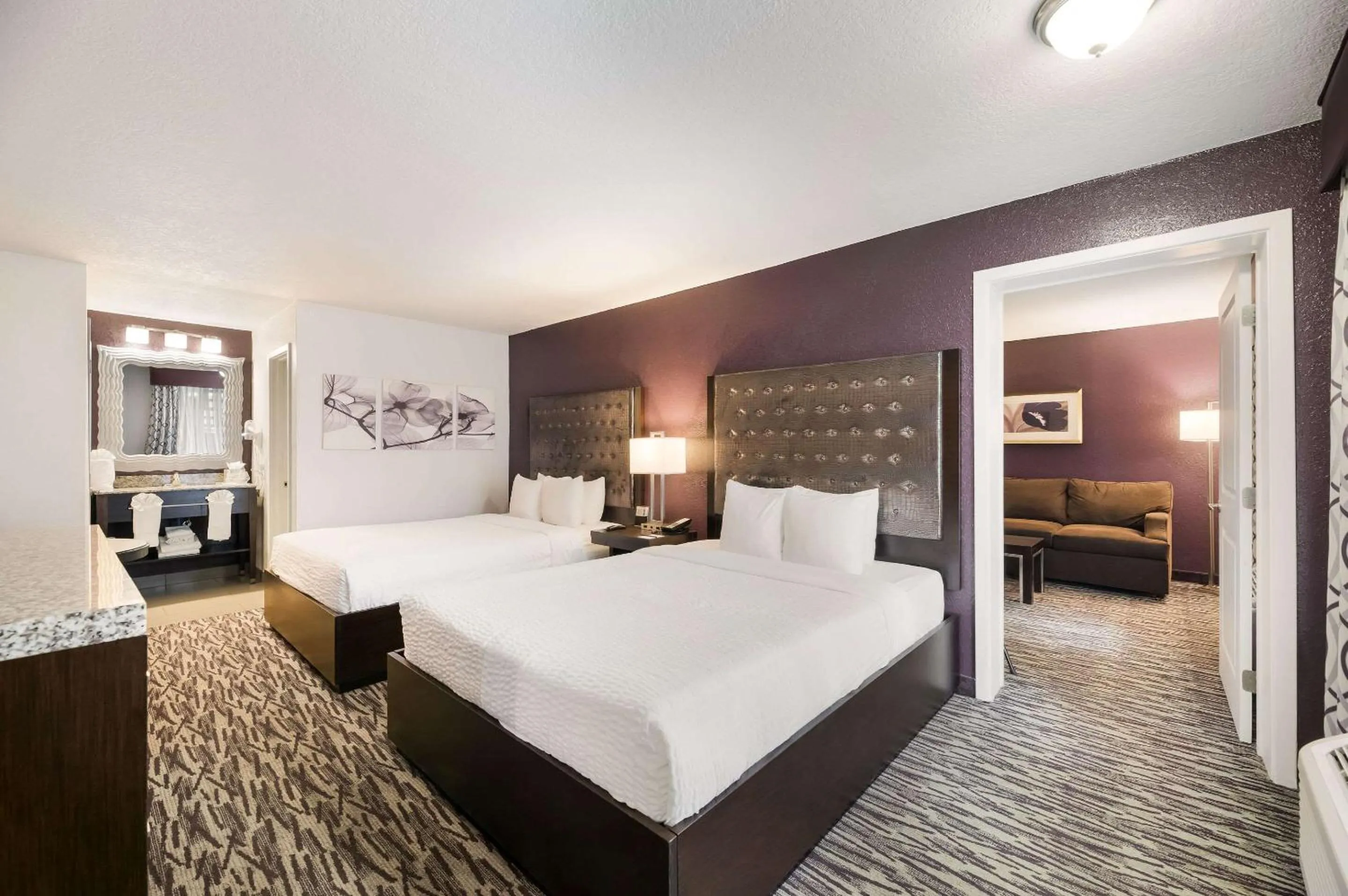 Queen Suite with Two Queen Beds & Sofa Bed (No Resort Fee) in Clarion Inn & Suites Across From Universal Orlando Resort