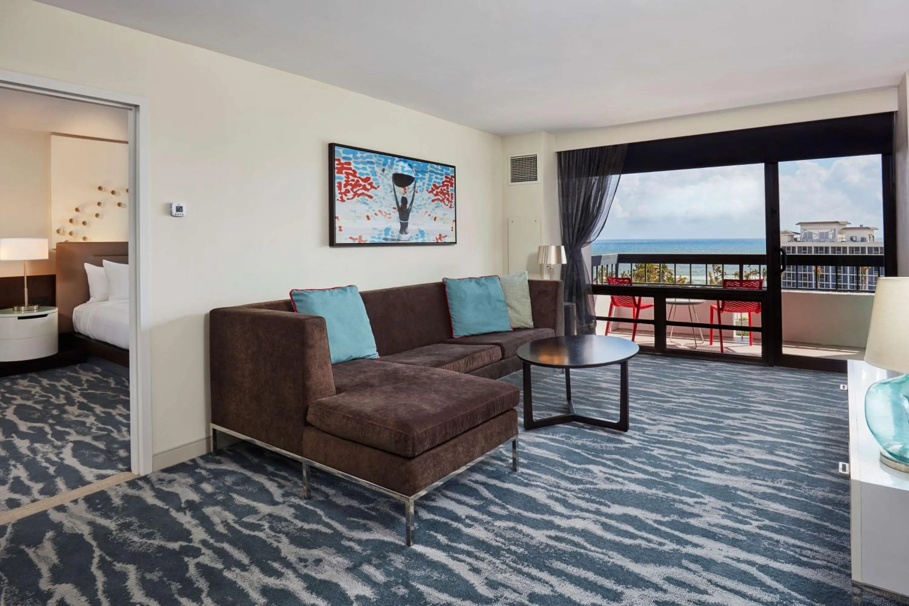 Two Room King Suite with Balcony and Water View in Waterstone Resort & Marina Boca Raton, Curio Collection by Hilton