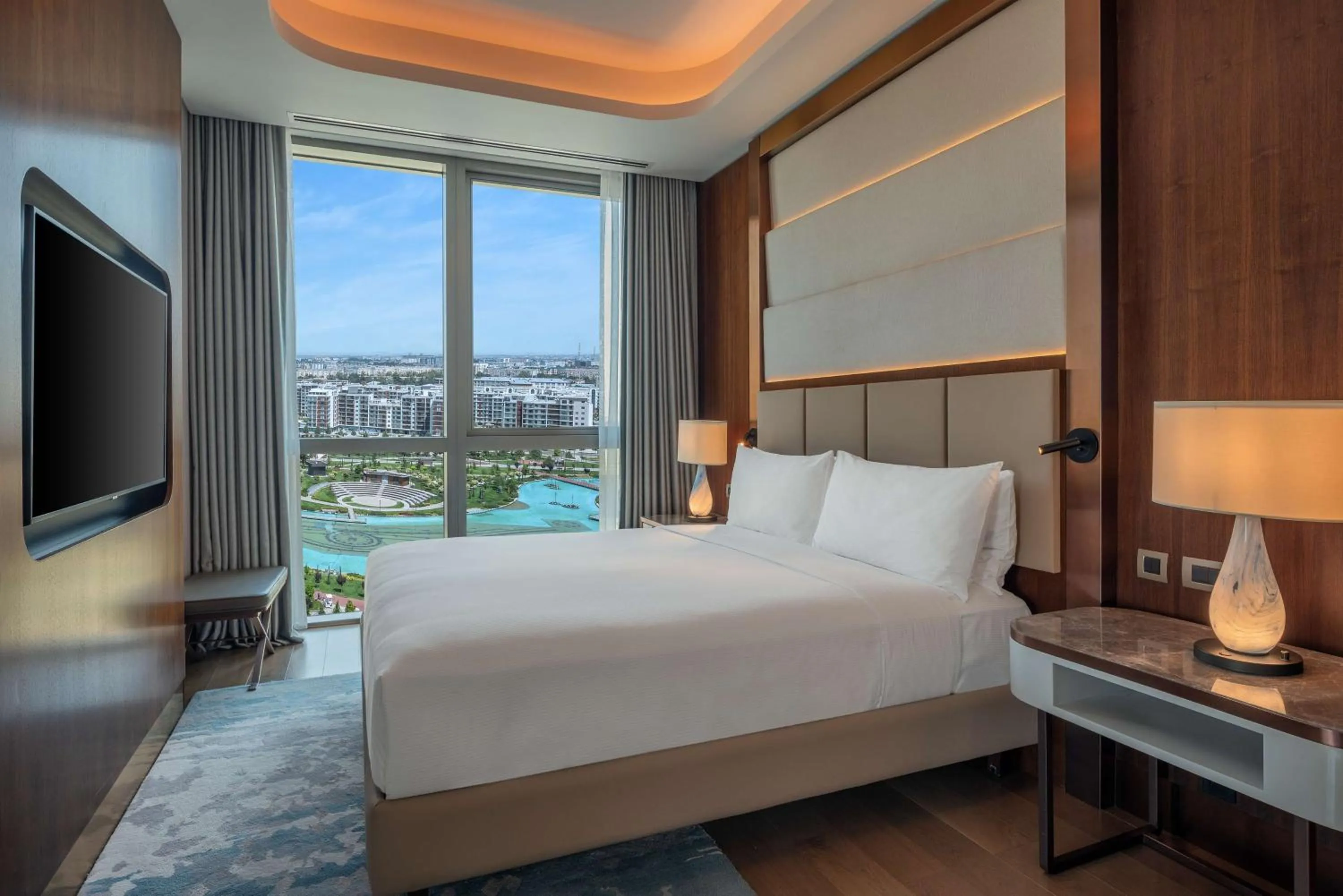One-Bedroom Corner King Suite with Park View in Hilton Tashkent City