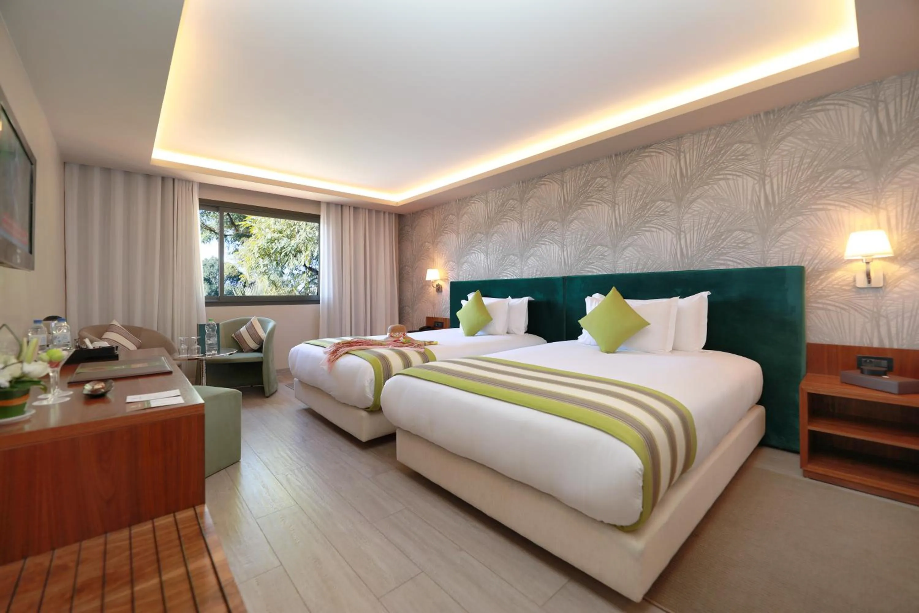 Deluxe Room, Twin Beds, Pool View in Kenzi Rose Garden